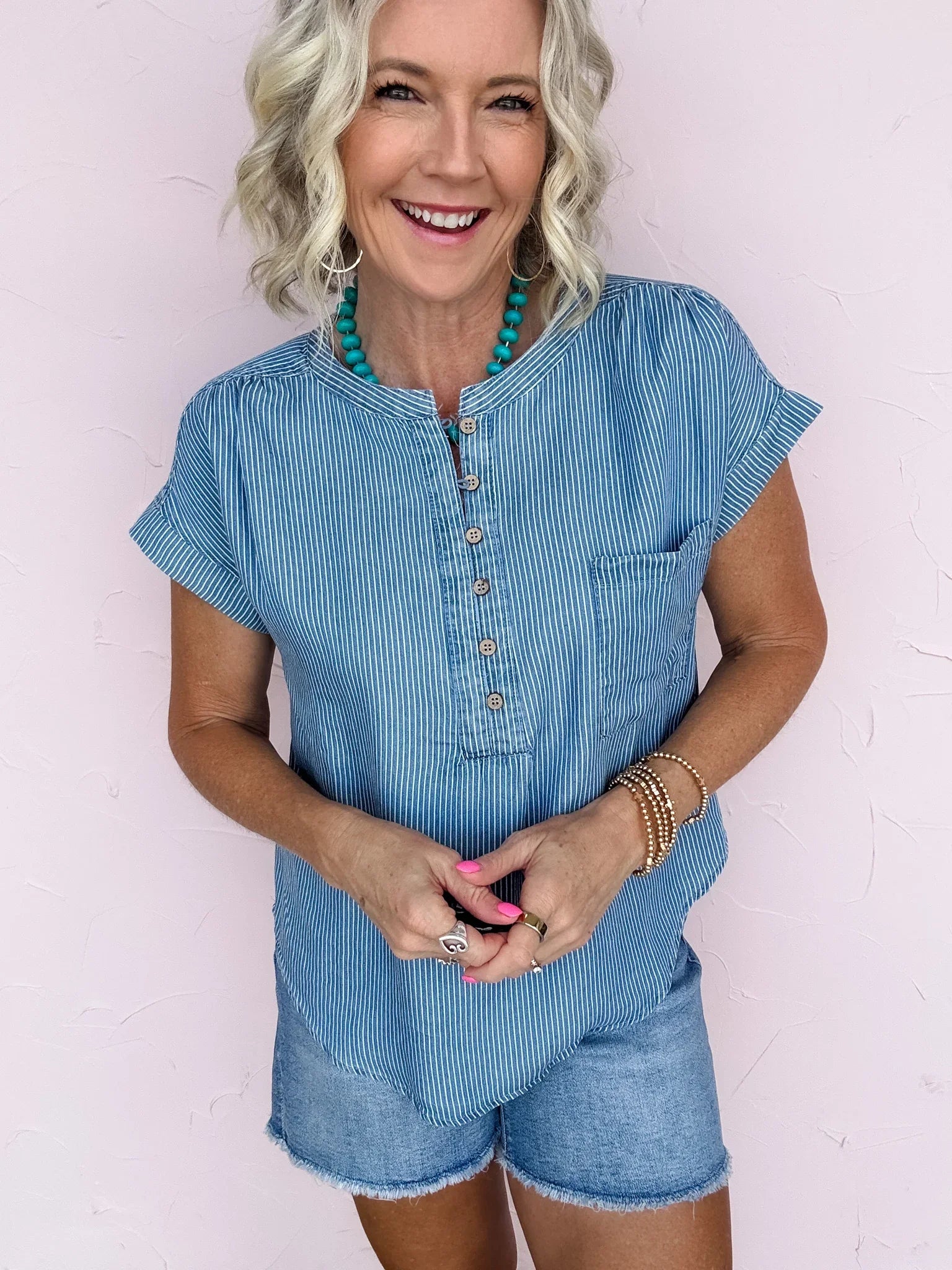 Blue Jean Beauty Top