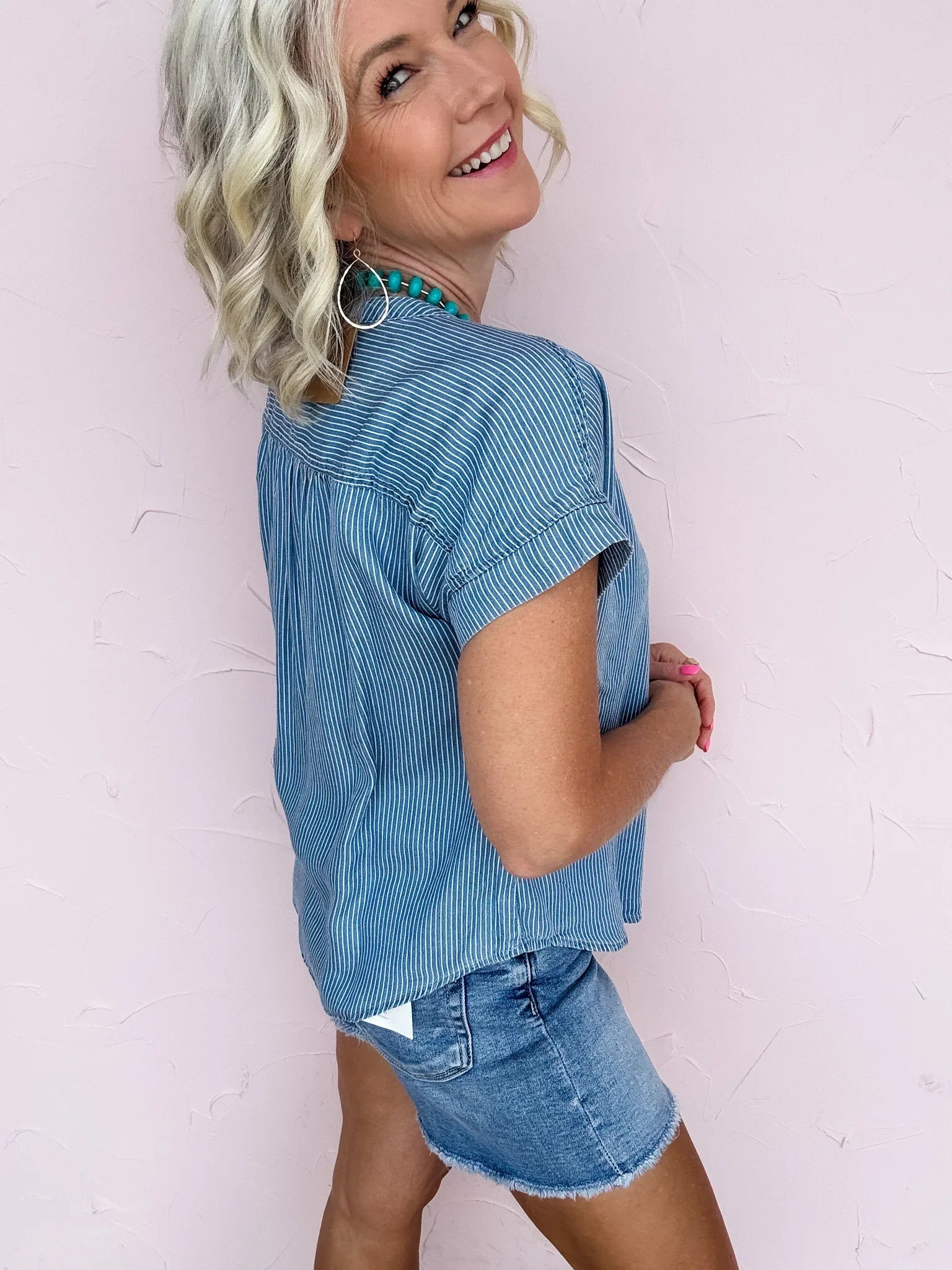 Blue Jean Beauty Top