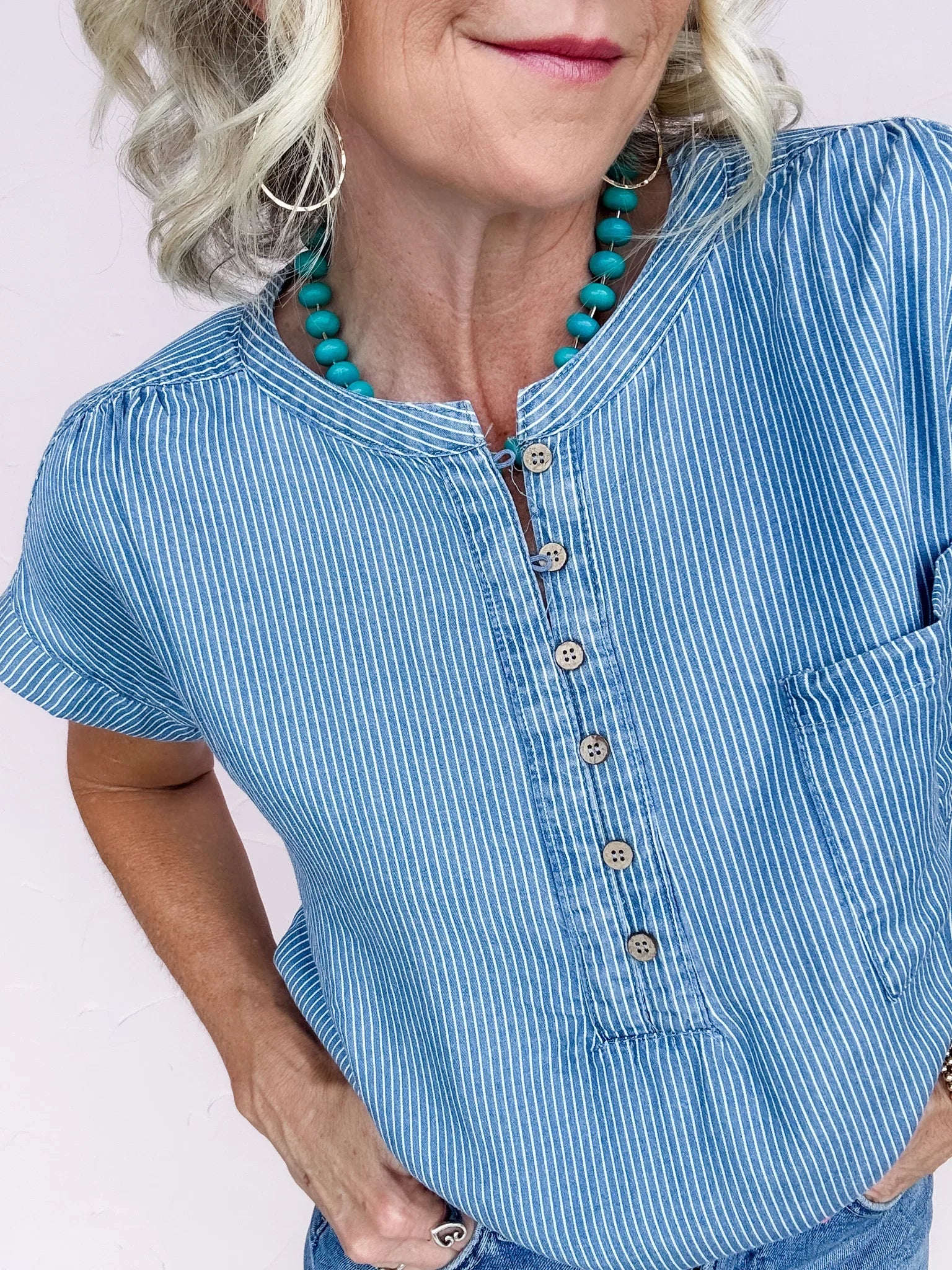 Blue Jean Beauty Top