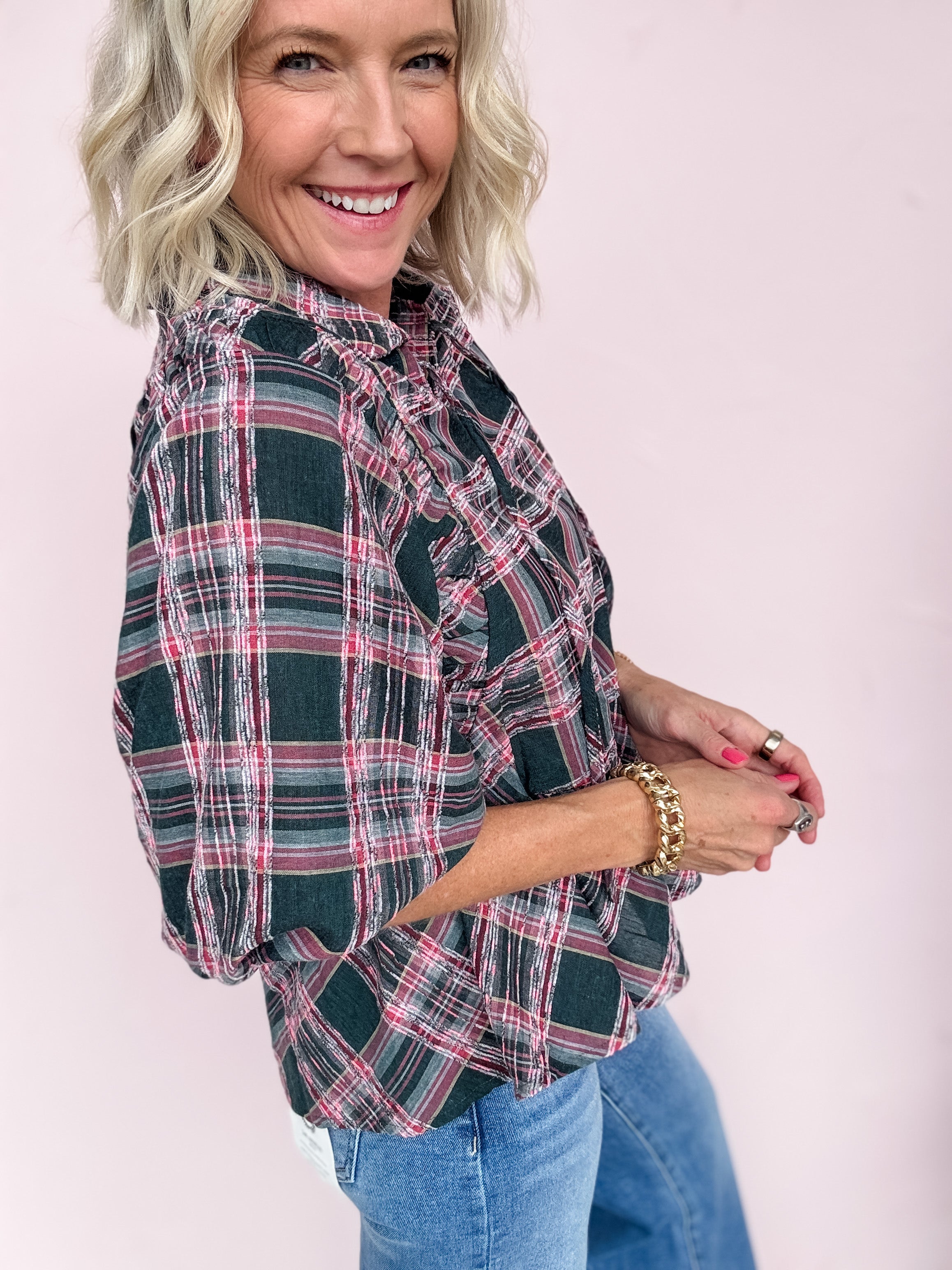 Juniper Lane Plaid Top