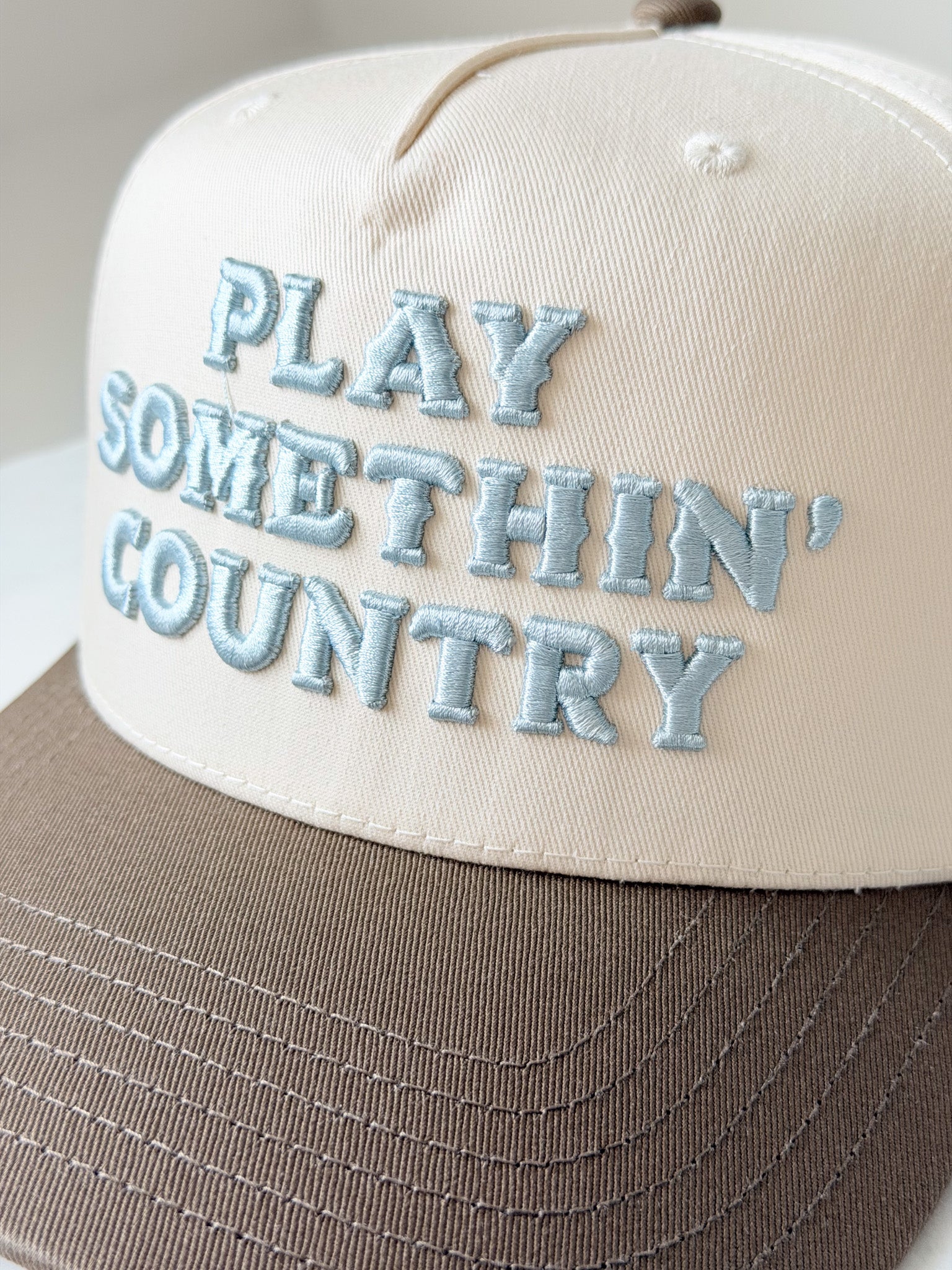 Play Somethin' Country Embroidered Trucker