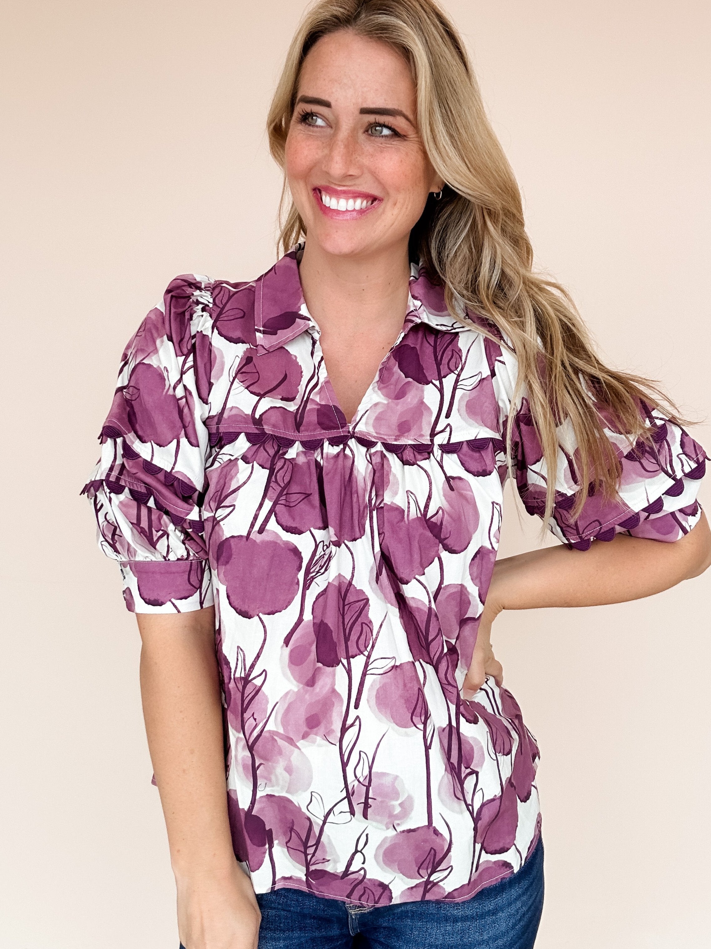 Plum Posy Top