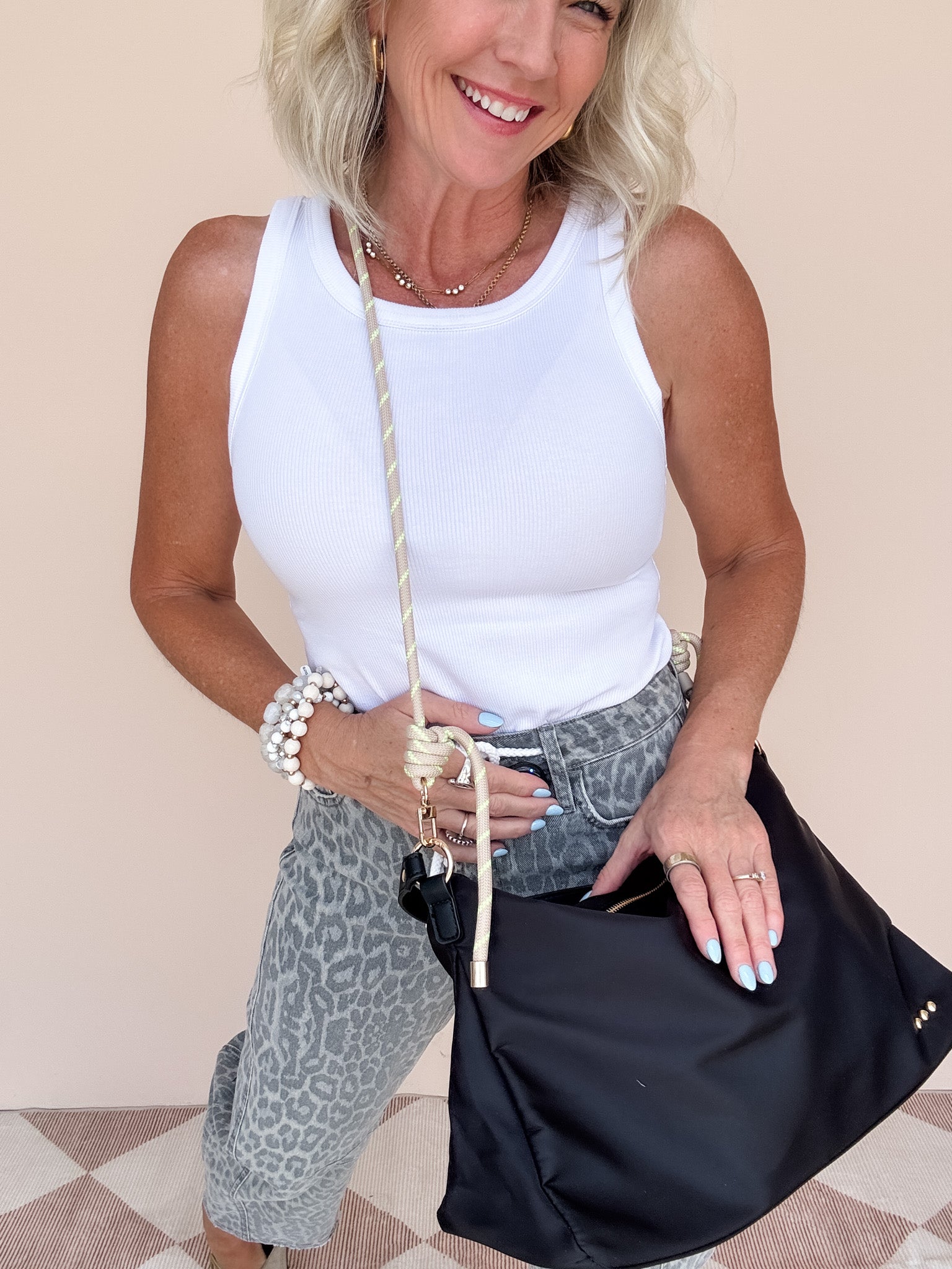 Nikki Nylon Slouchy Shoulder Bag | Black