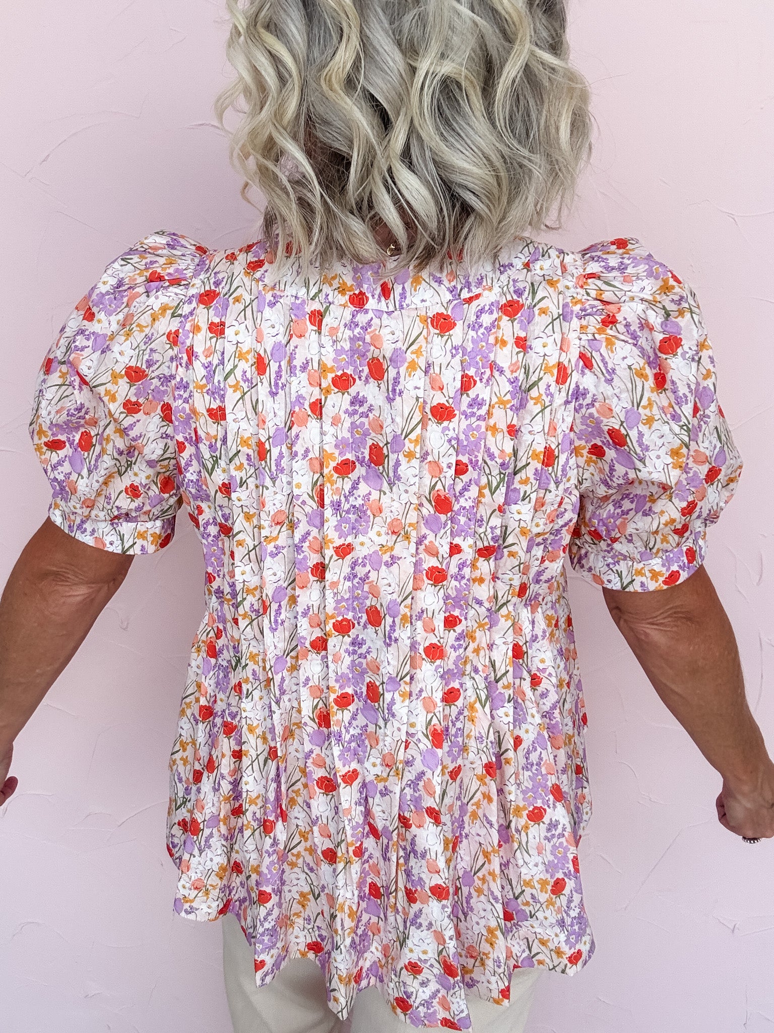 Poppy & Lavender Top