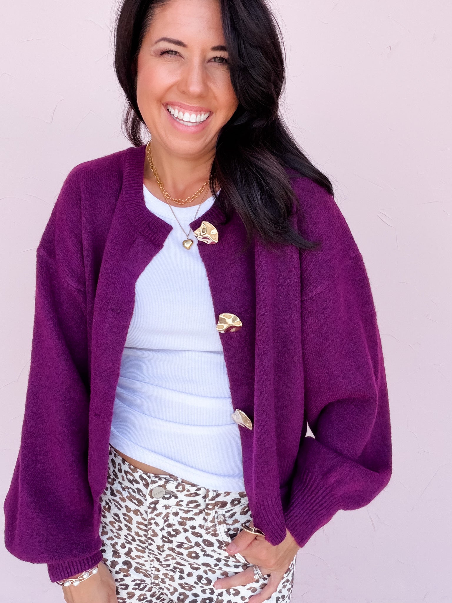 Gilded Plum Cardigan