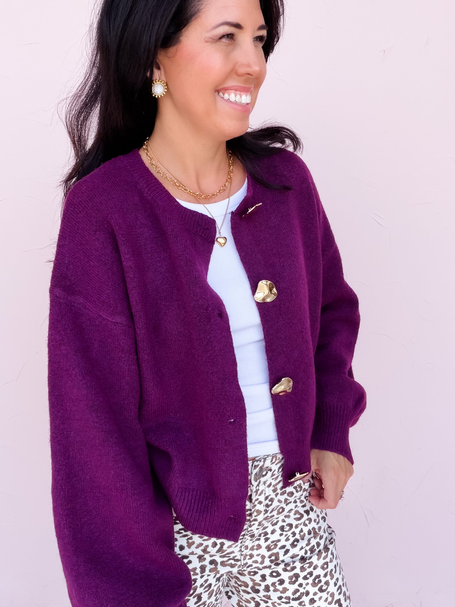 Gilded Plum Cardigan
