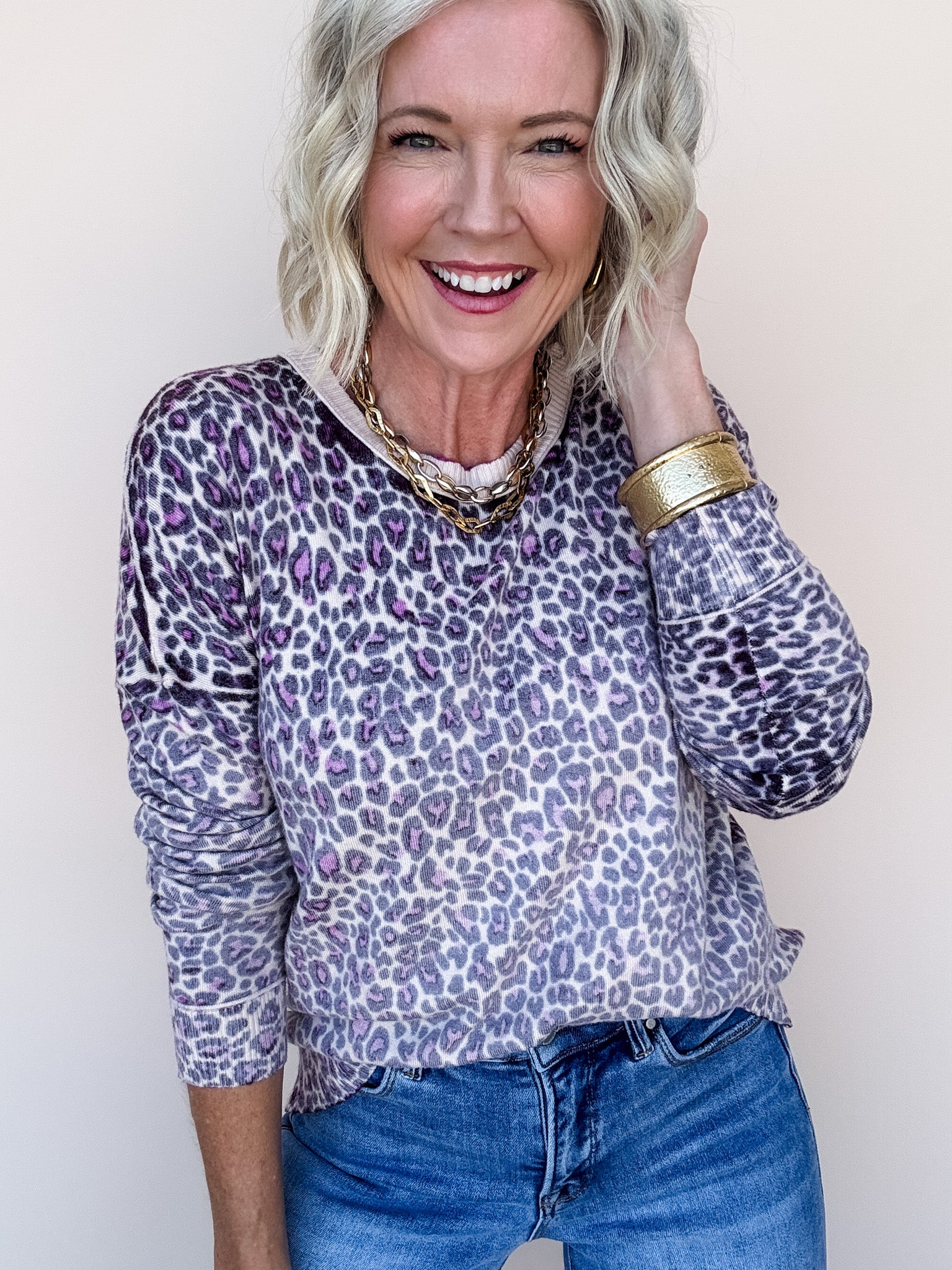 Spotted Plum Sweater