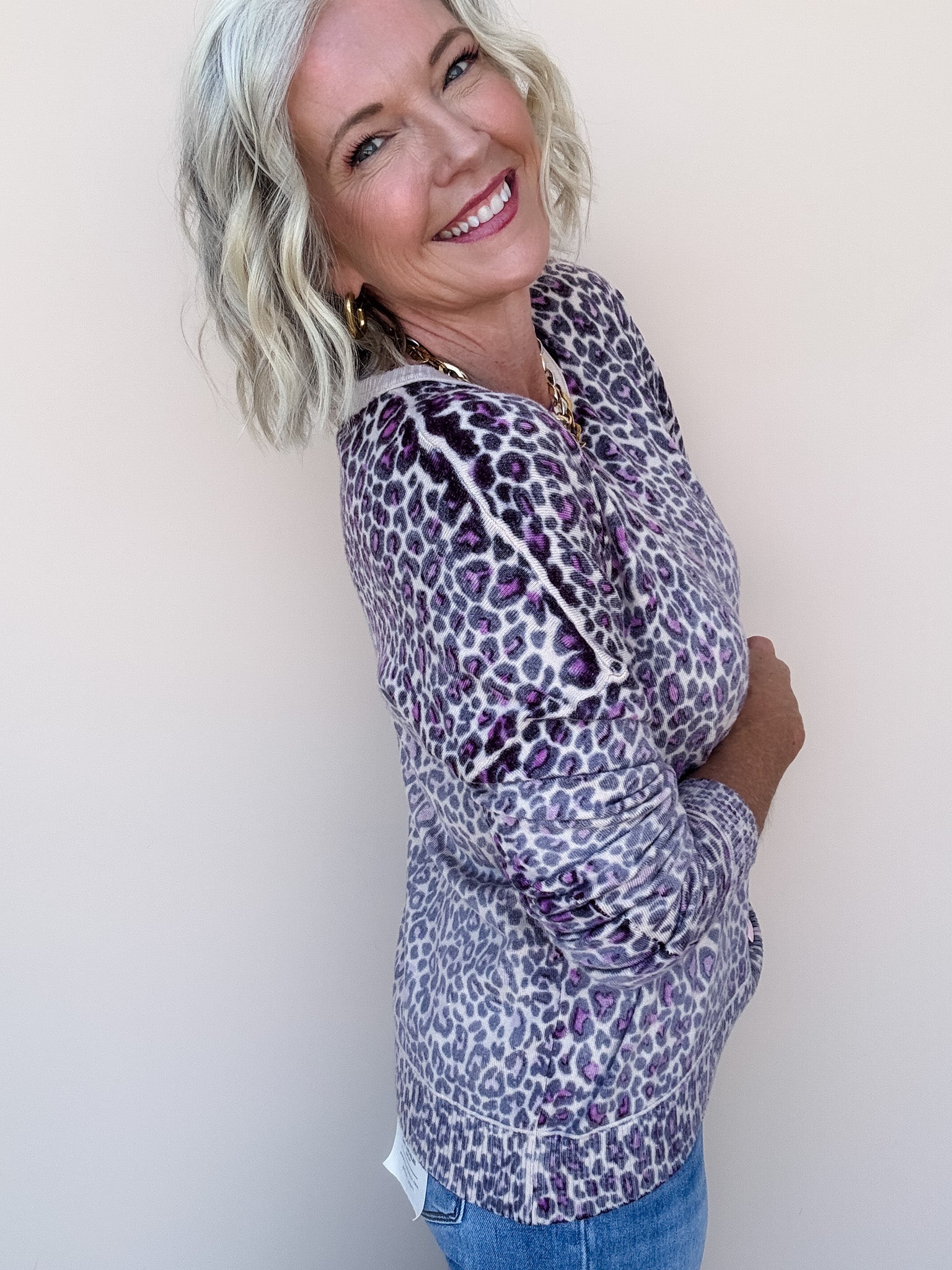 Spotted Plum Sweater