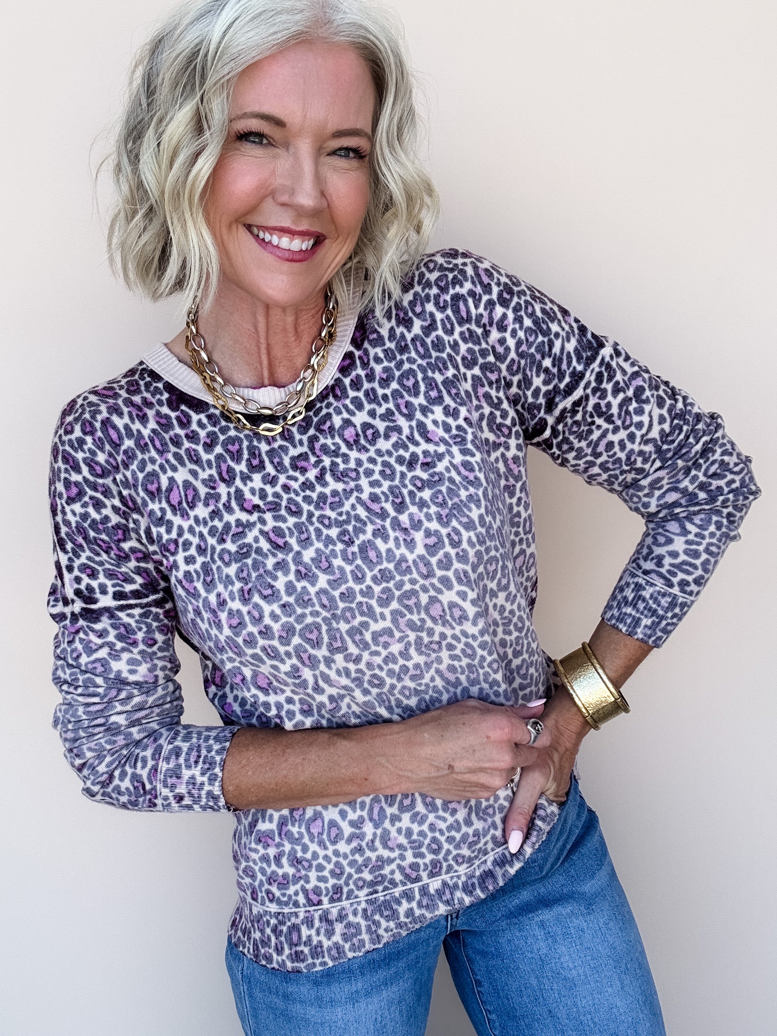 Spotted Plum Sweater