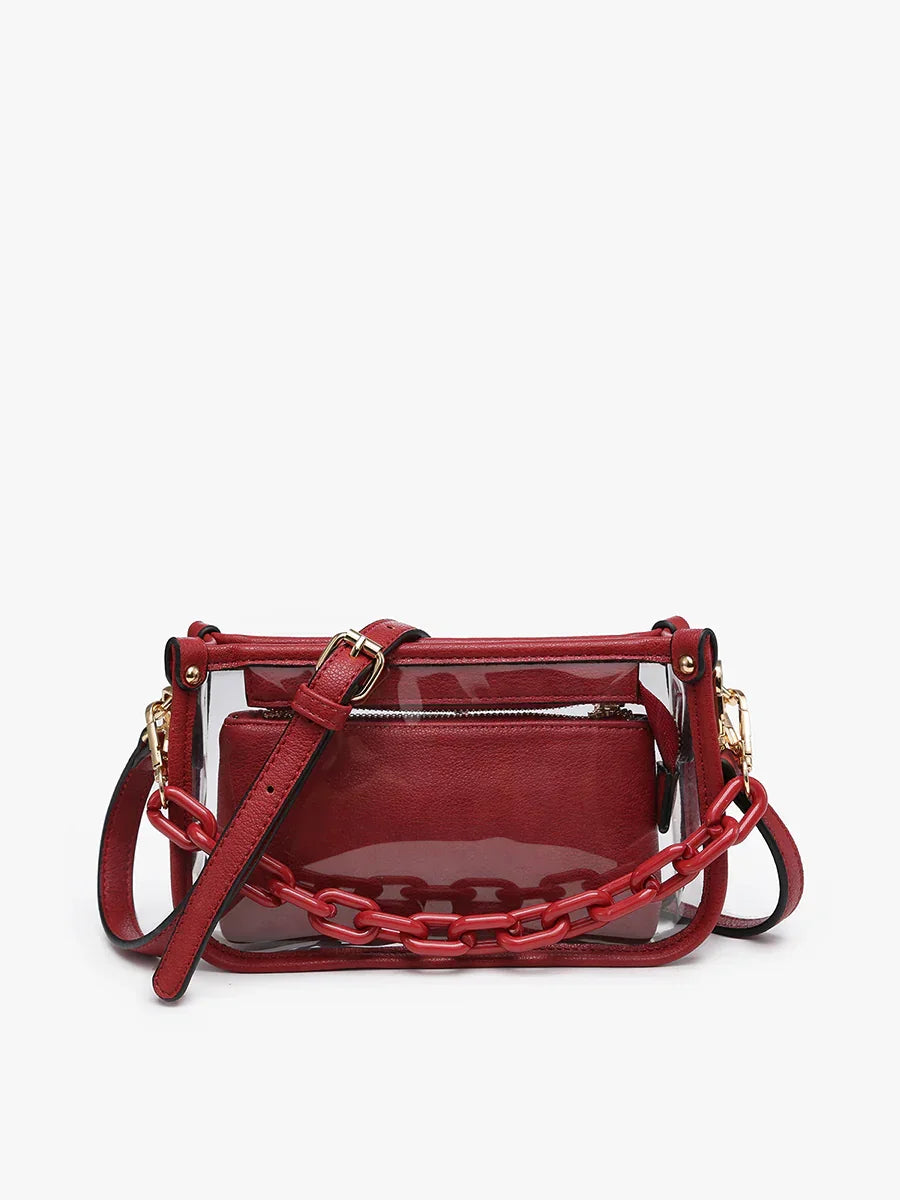 Chic Chain Link Clear Crossbody