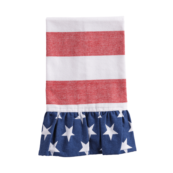 Red, White and Rustic Towel