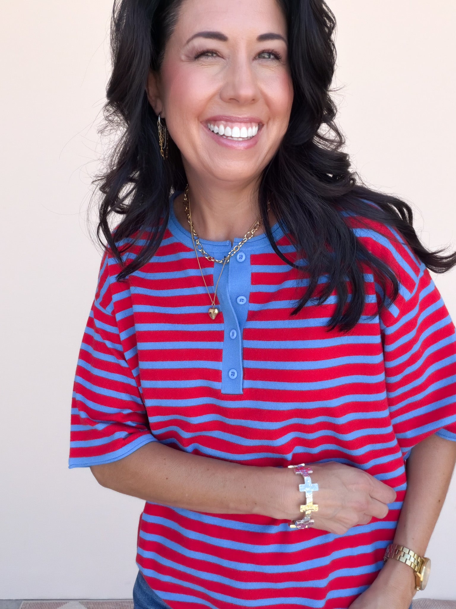 Stripe of Mind Top | Red