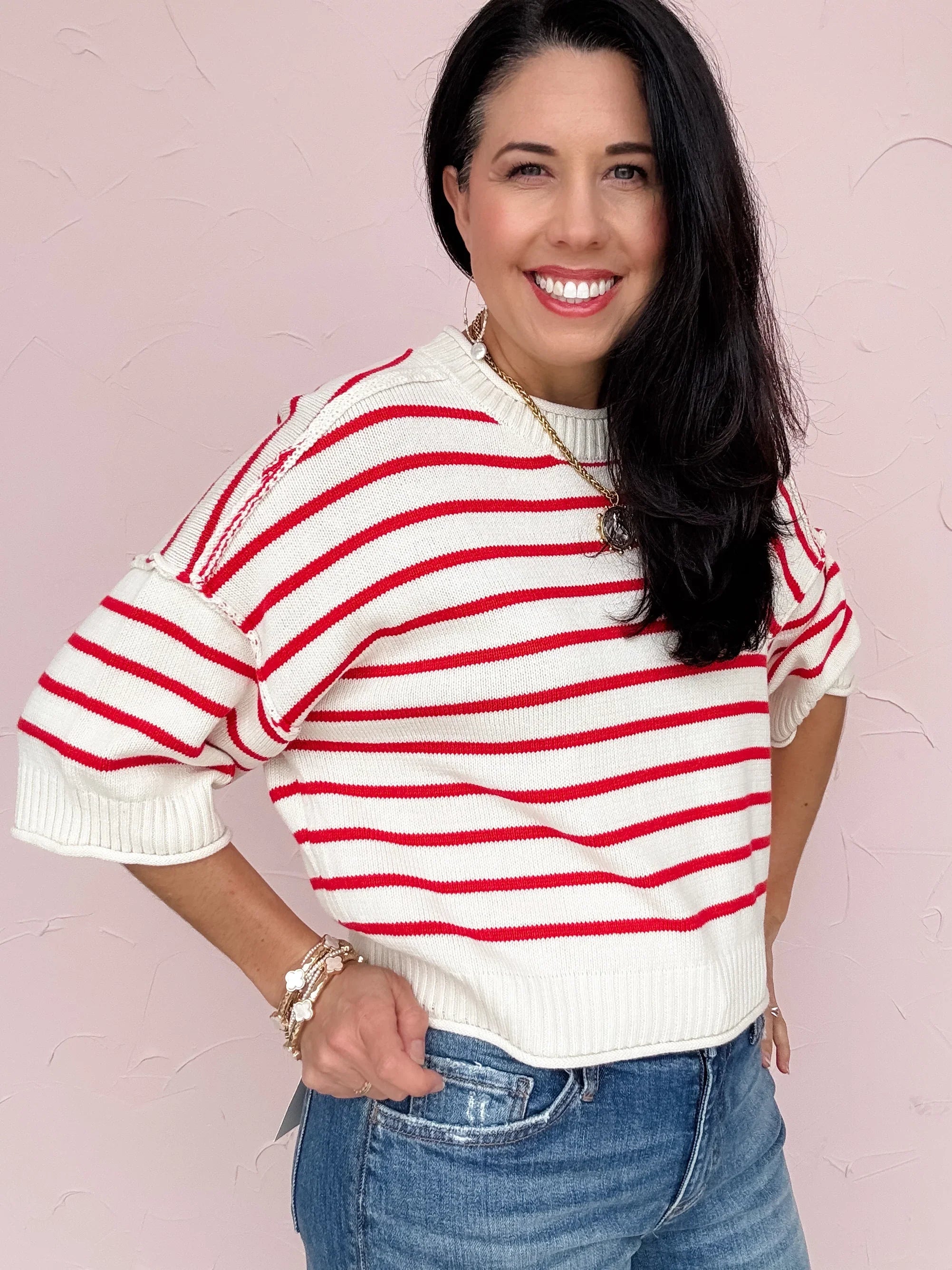 All the Right Stripes Top