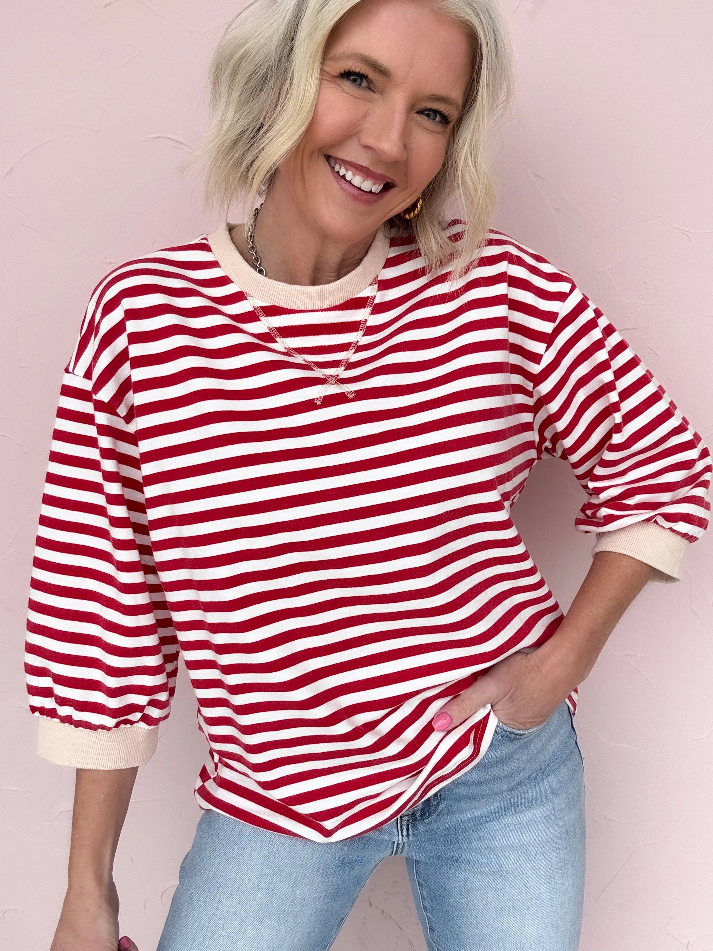 Americana Stripe Pullover