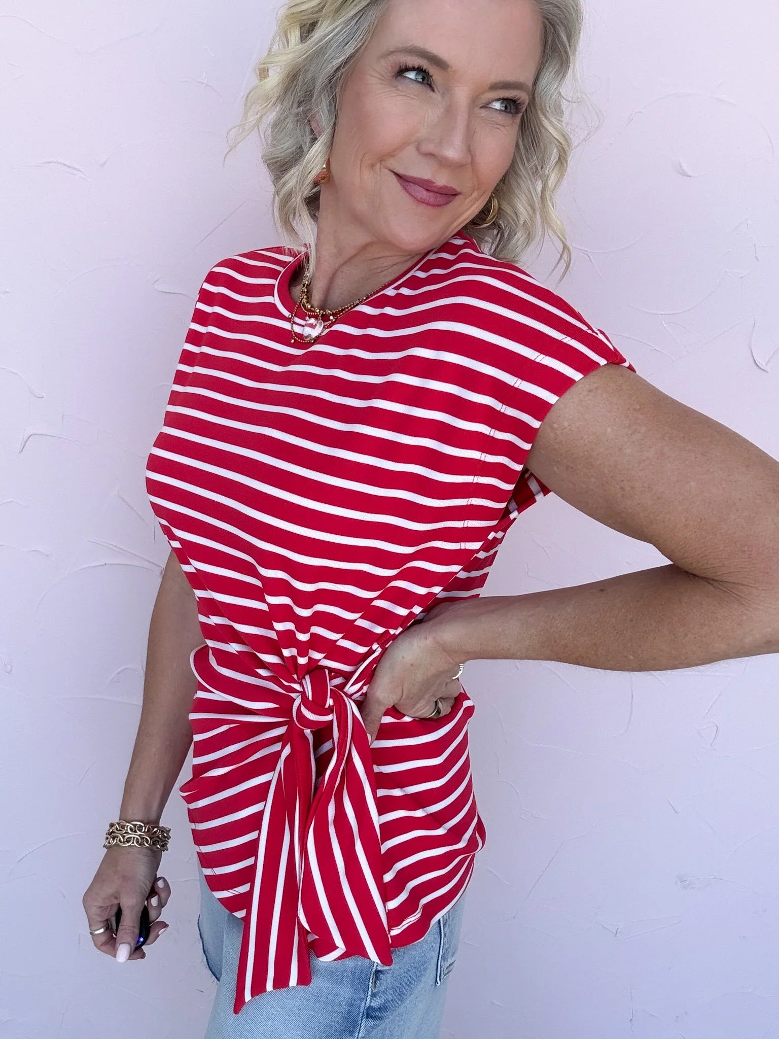 All Tied Up Stripe Top