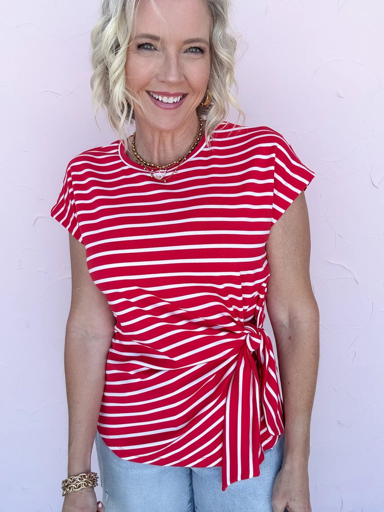 All Tied Up Stripe Top