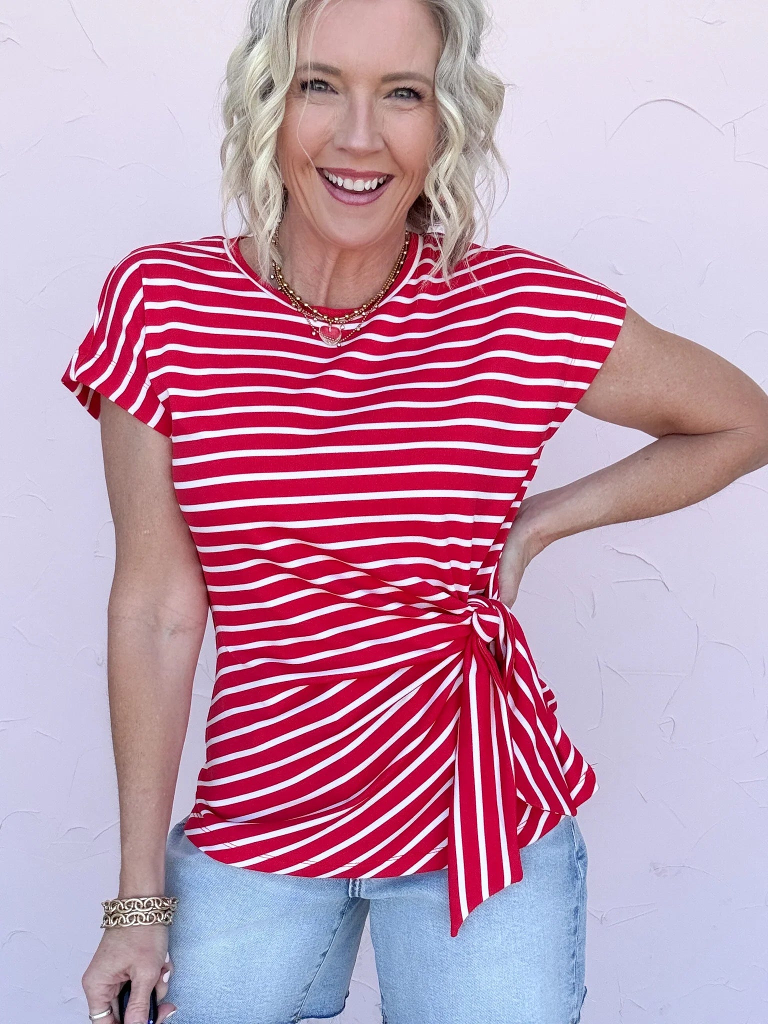 All Tied Up Stripe Top