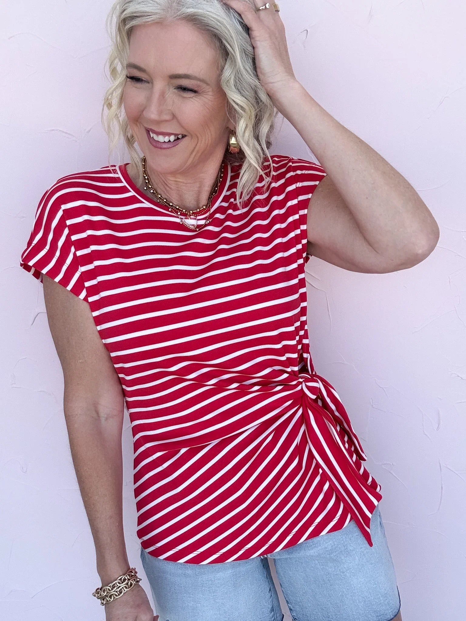 All Tied Up Stripe Top