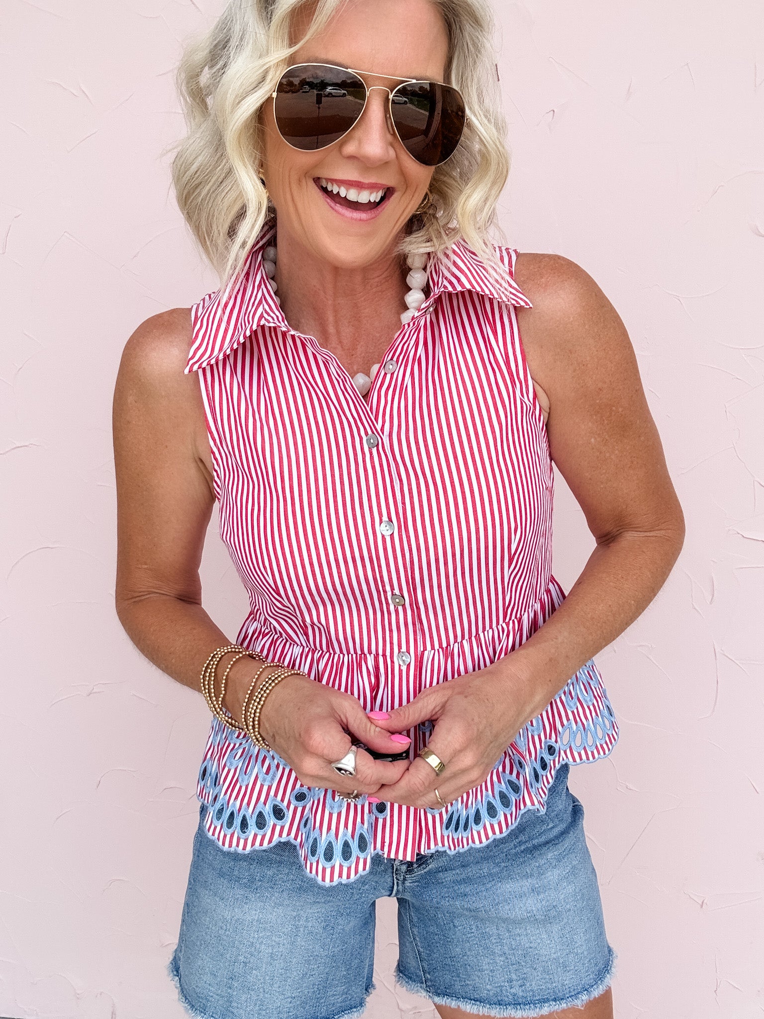 Match Point Stripe Top