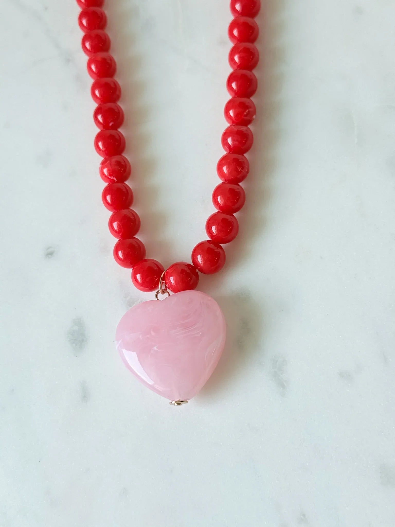 Cherry Pop Heart Necklace
