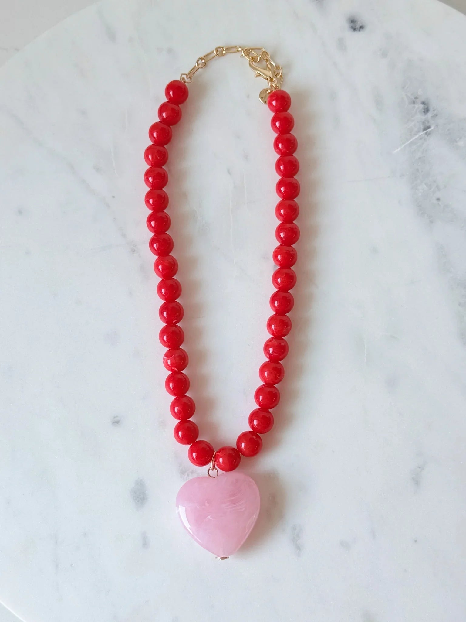 Cherry Pop Heart Necklace