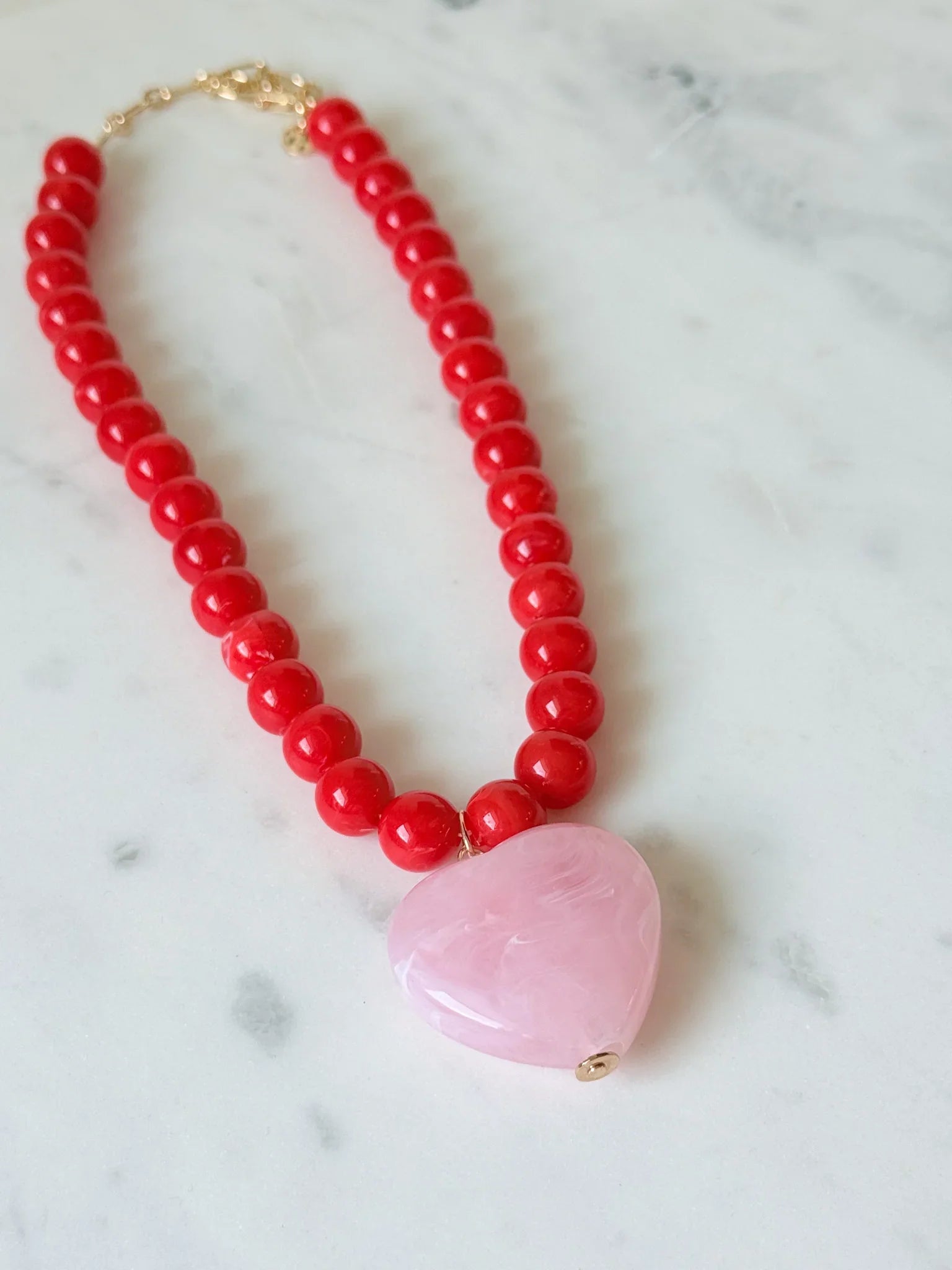 Cherry Pop Heart Necklace