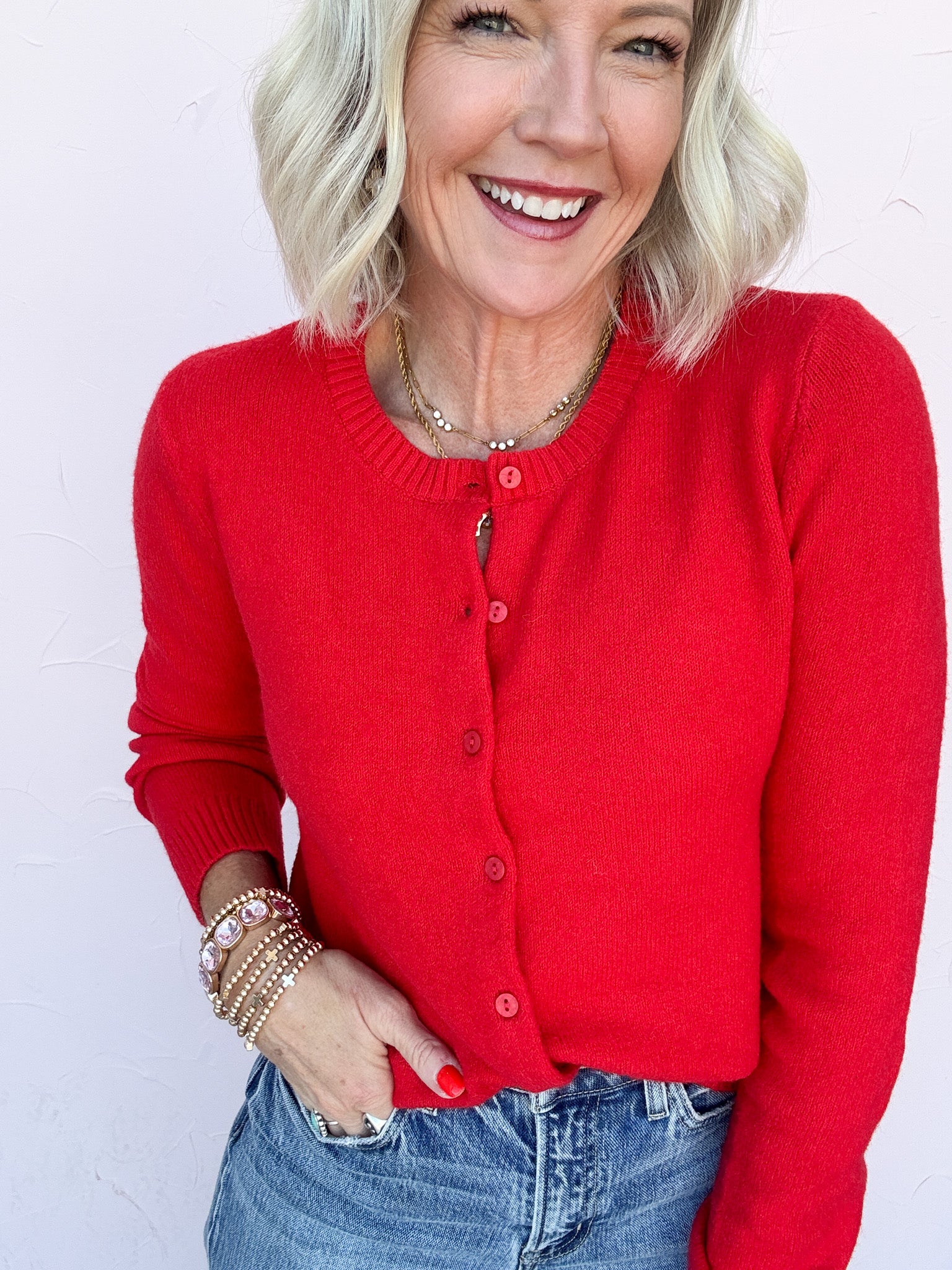 Red Haute Cardigan