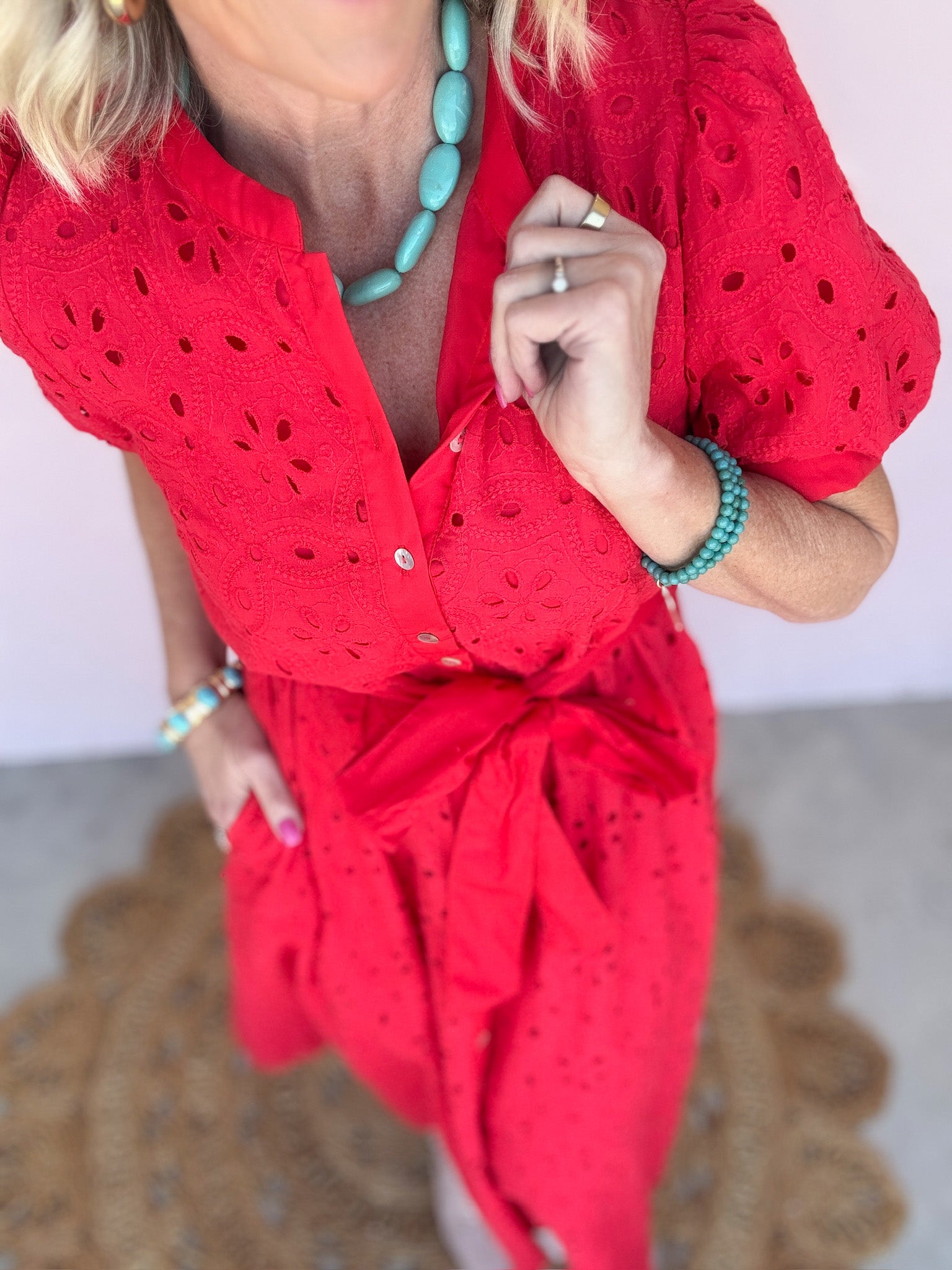 Sweet Joy Eyelet Dress