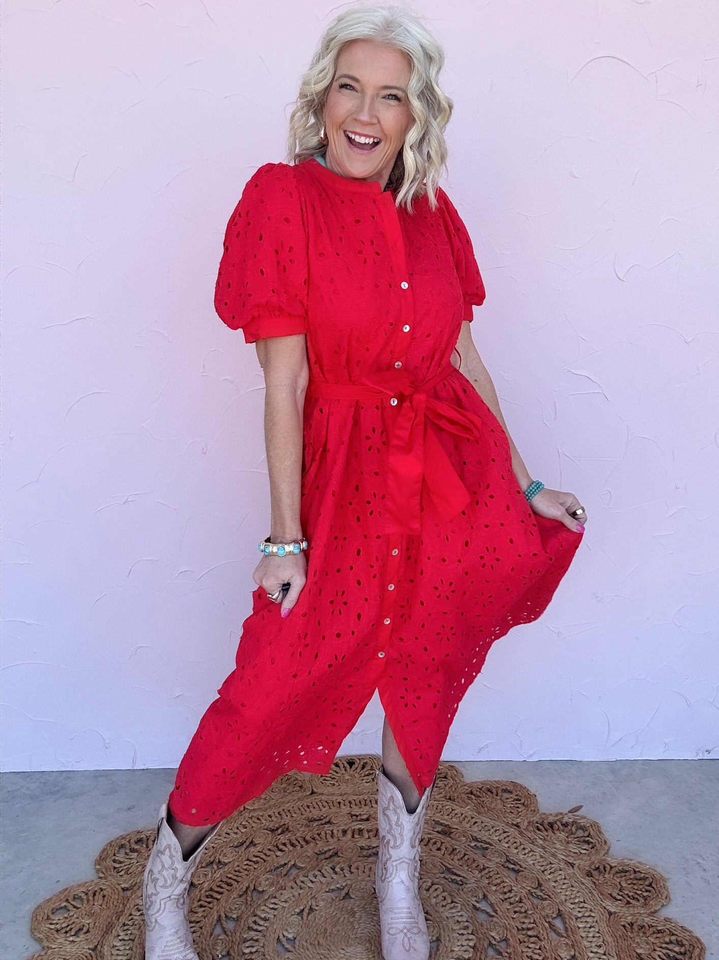 Sweet Joy Eyelet Dress