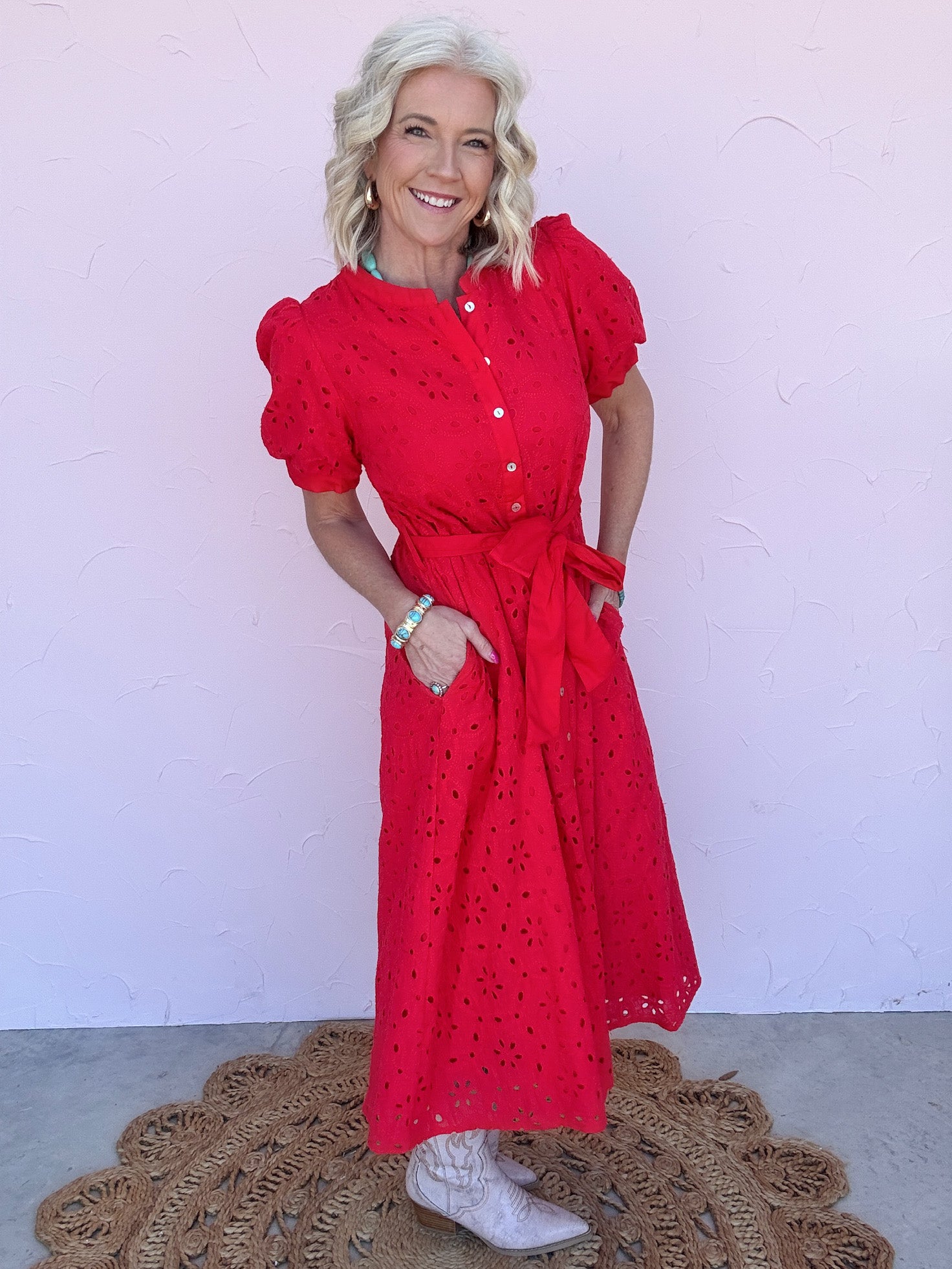 Sweet Joy Eyelet Dress