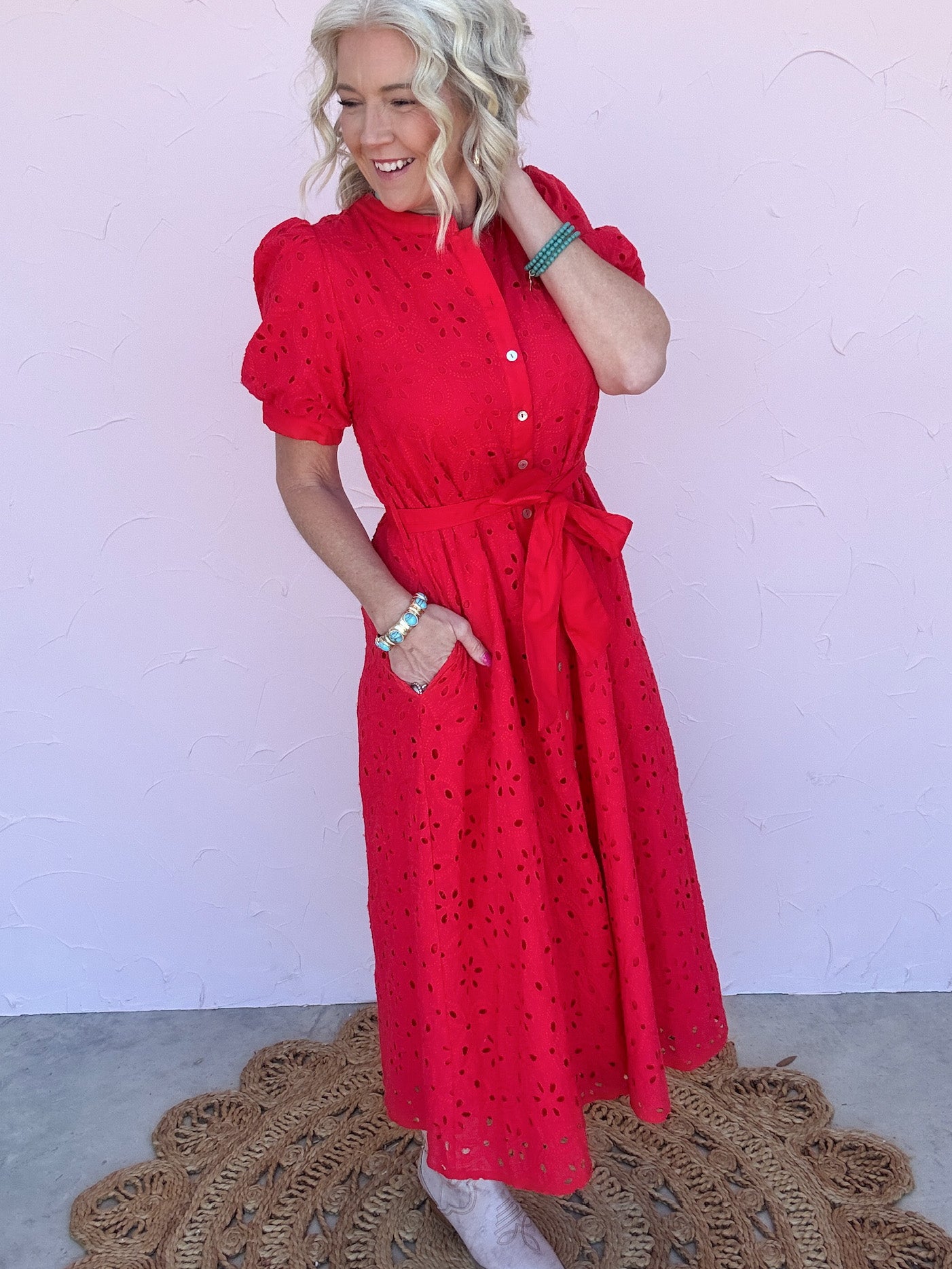 Sweet Joy Eyelet Dress