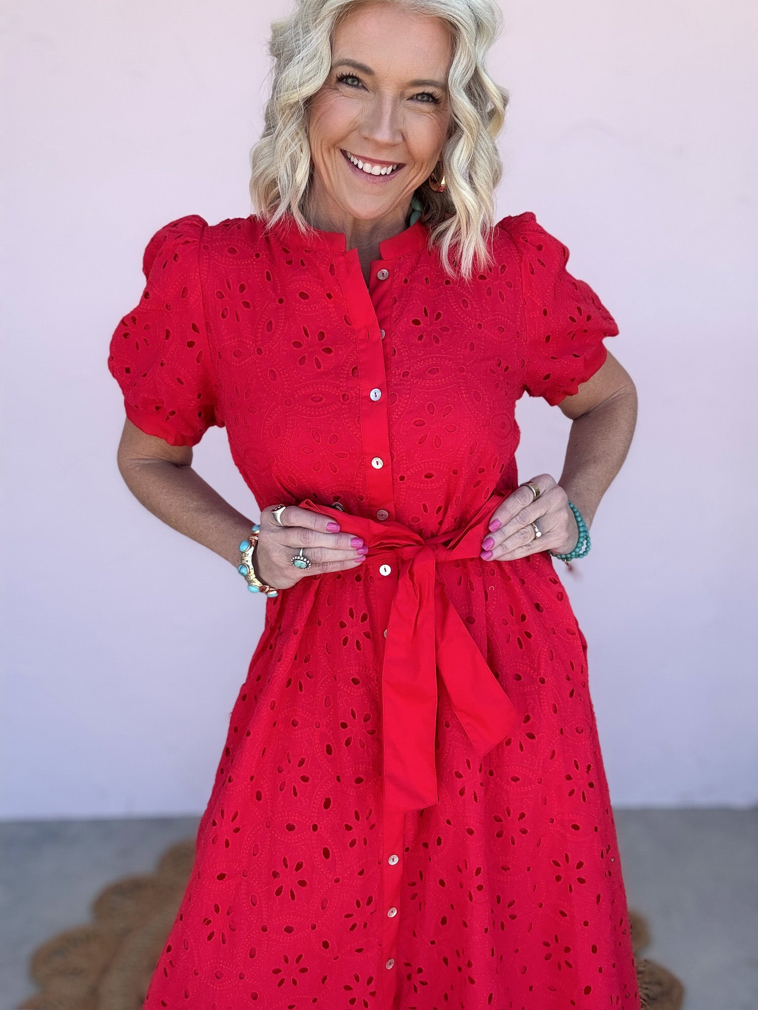 Sweet Joy Eyelet Dress