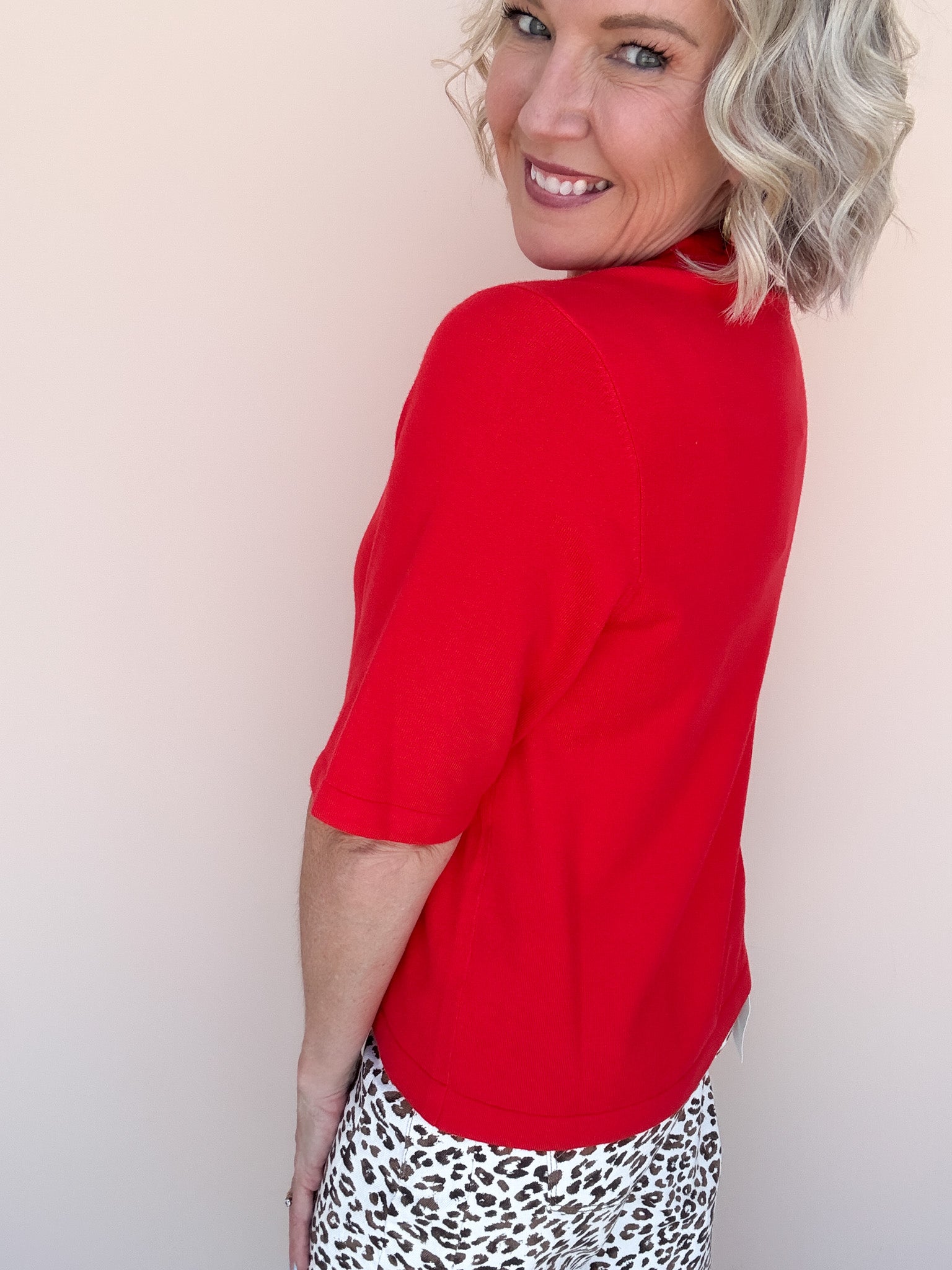 Soft Season Knit Top | Red