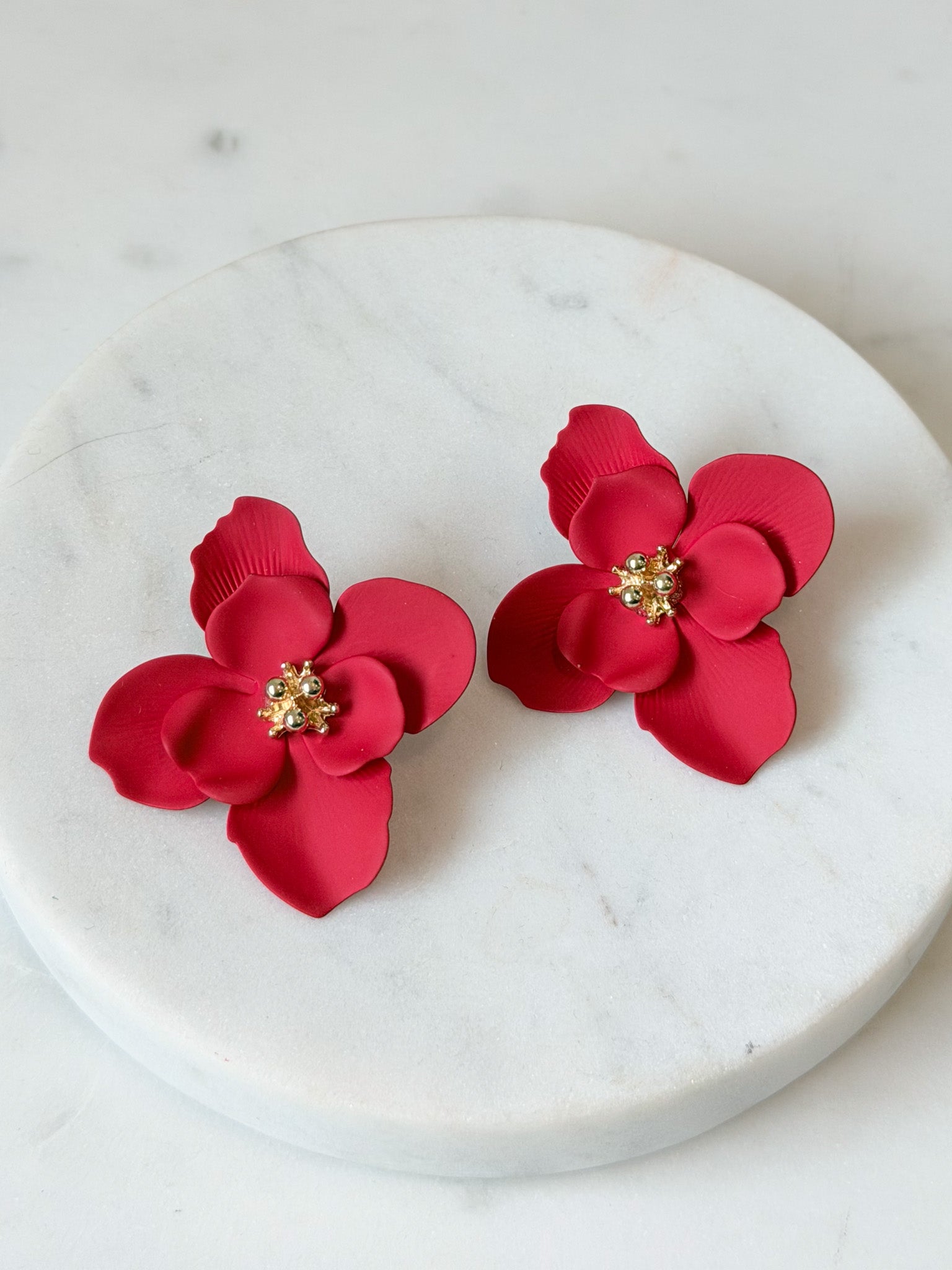 Festive Poinsettia Studs