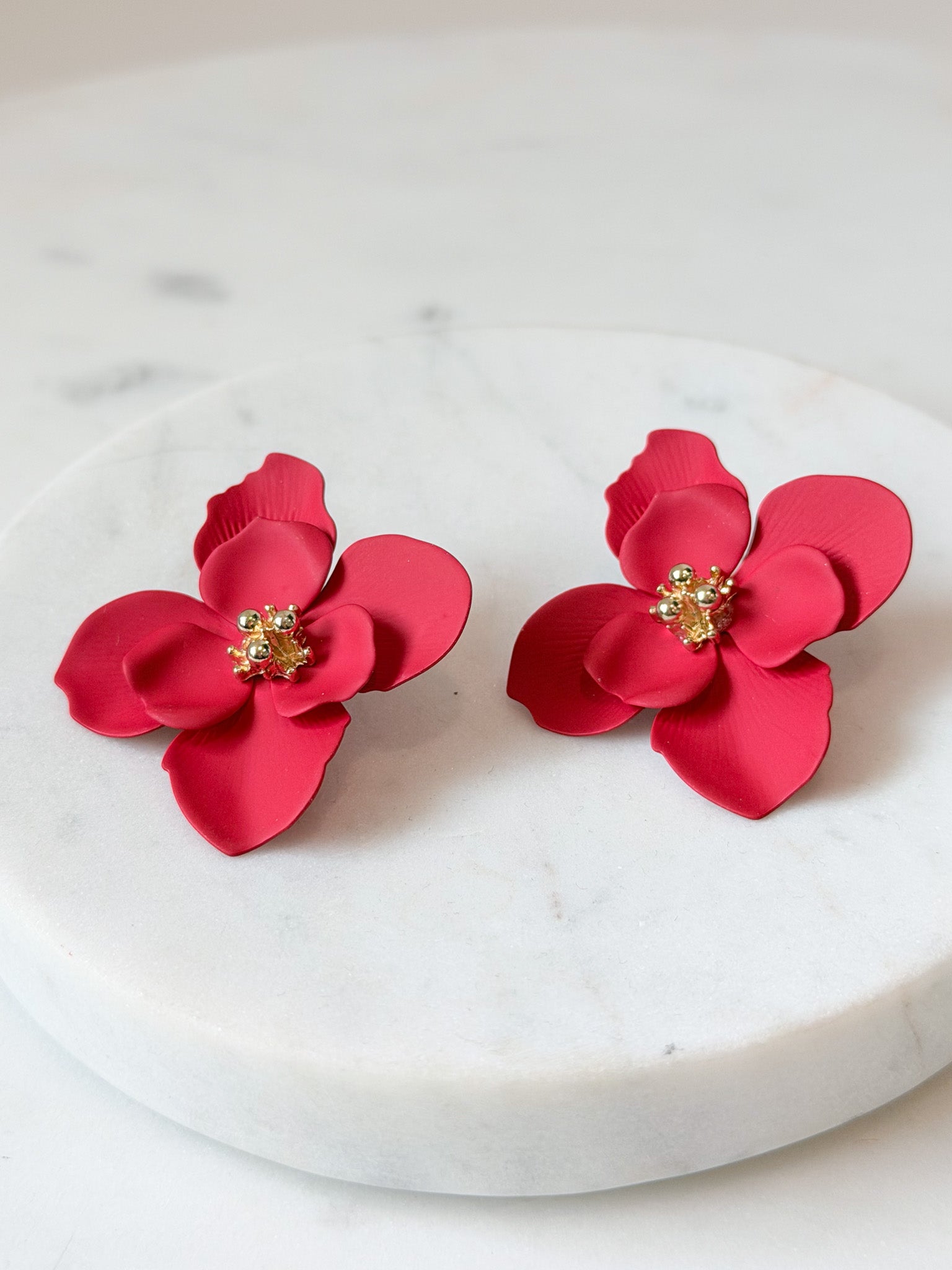 Festive Poinsettia Studs