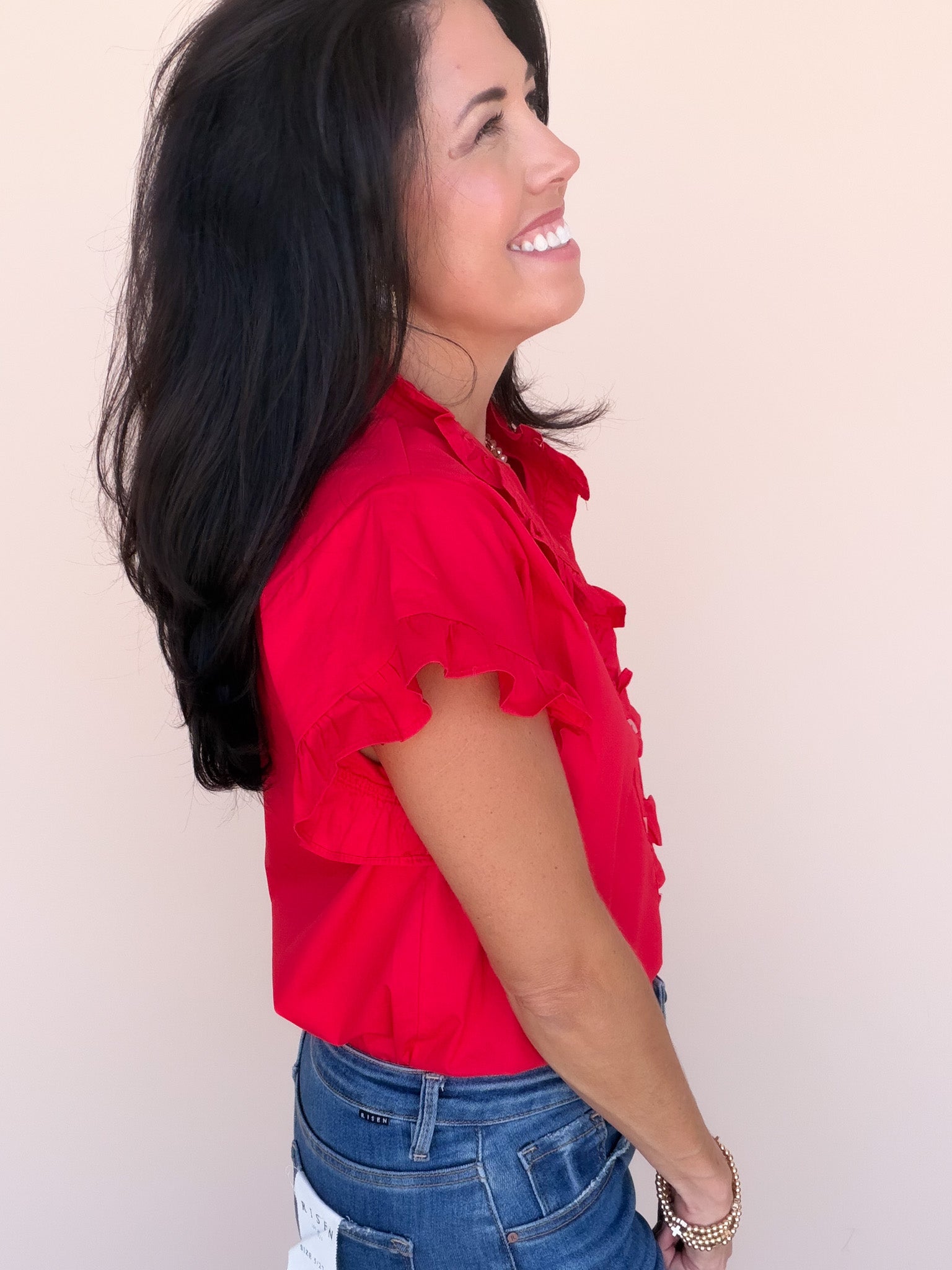 Ruby Ruffle Top