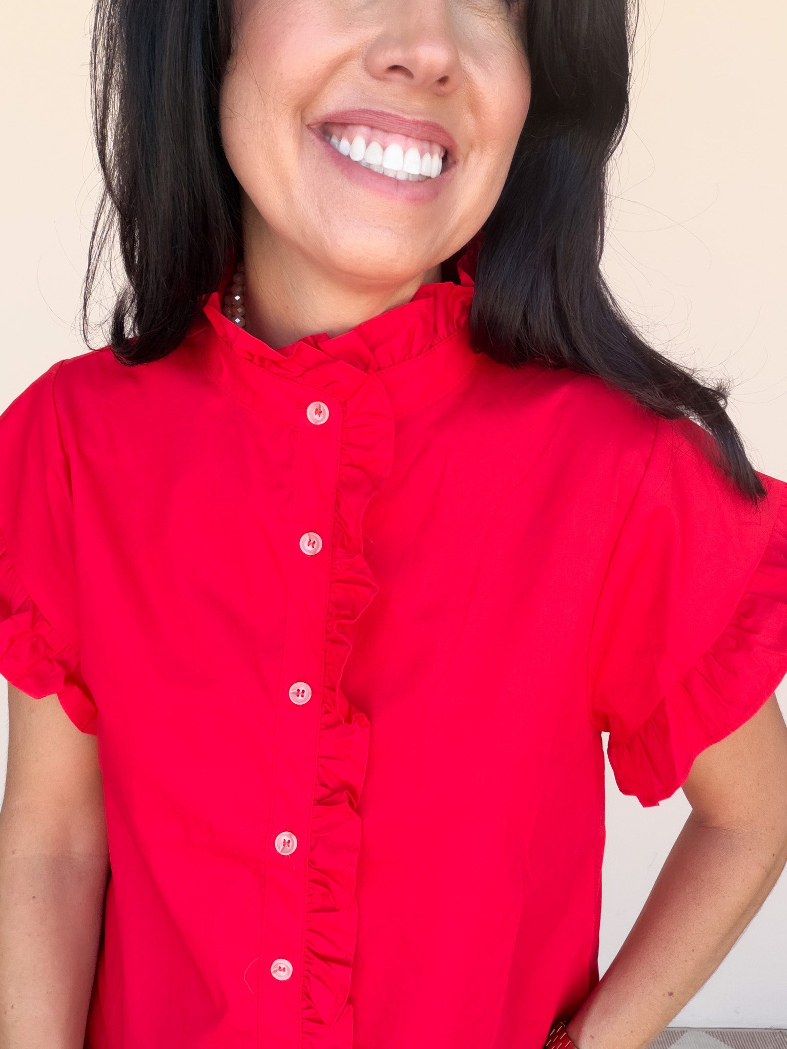 Ruby Ruffle Top