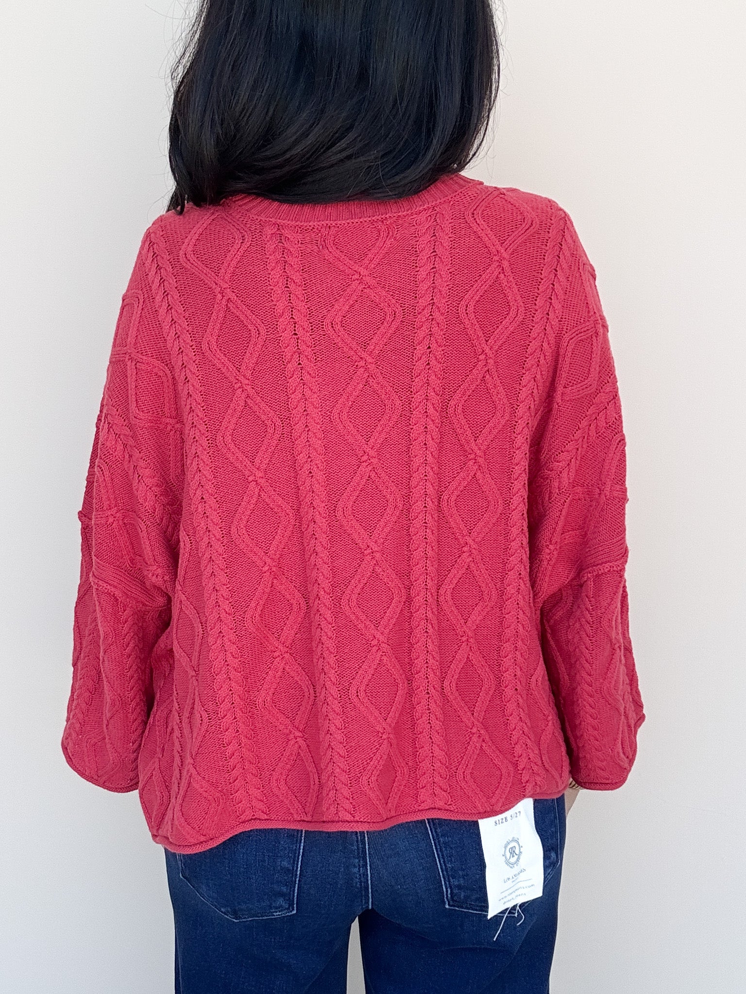 Red Door Knit Top