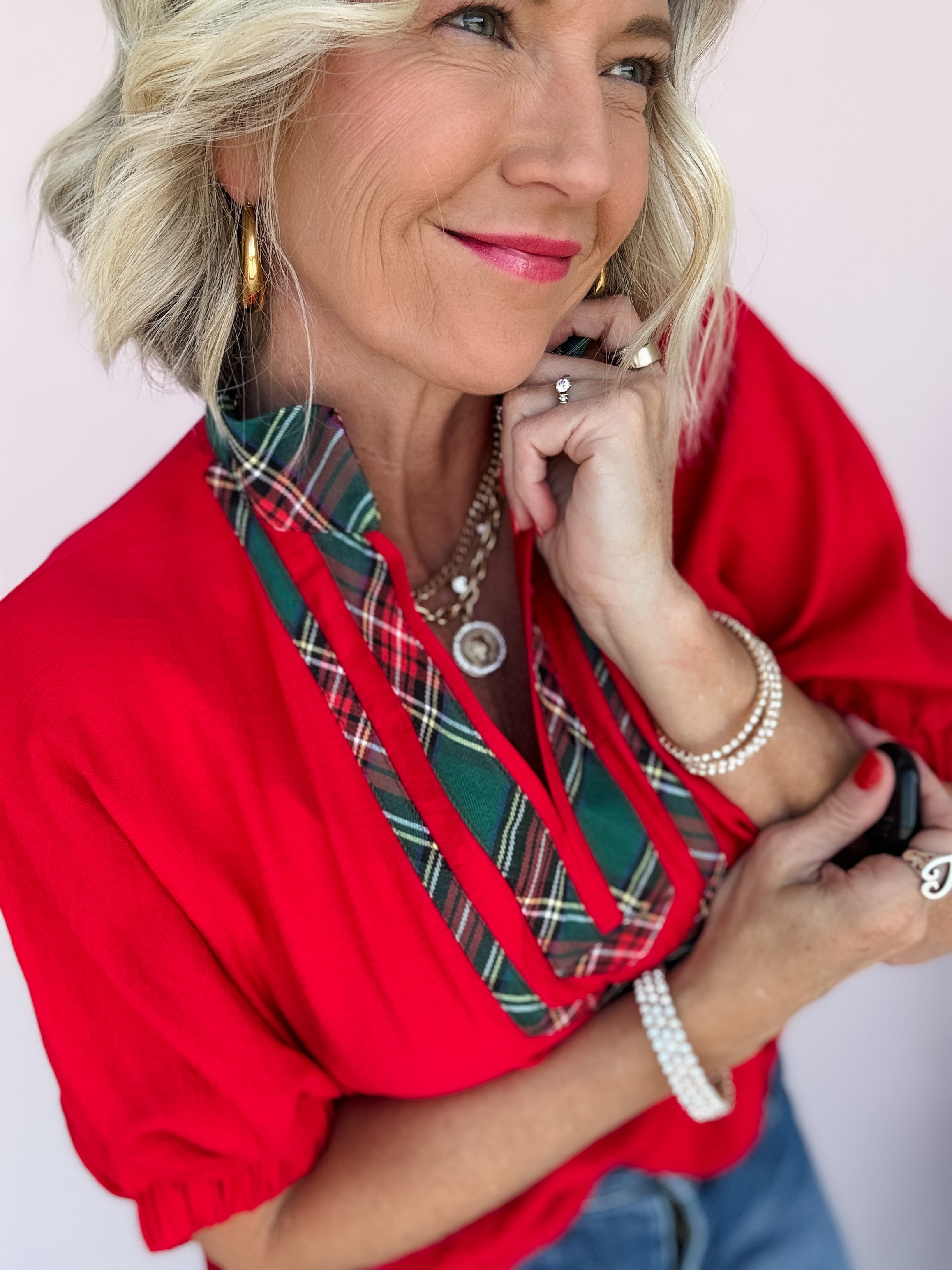 Plaid Tidings Top