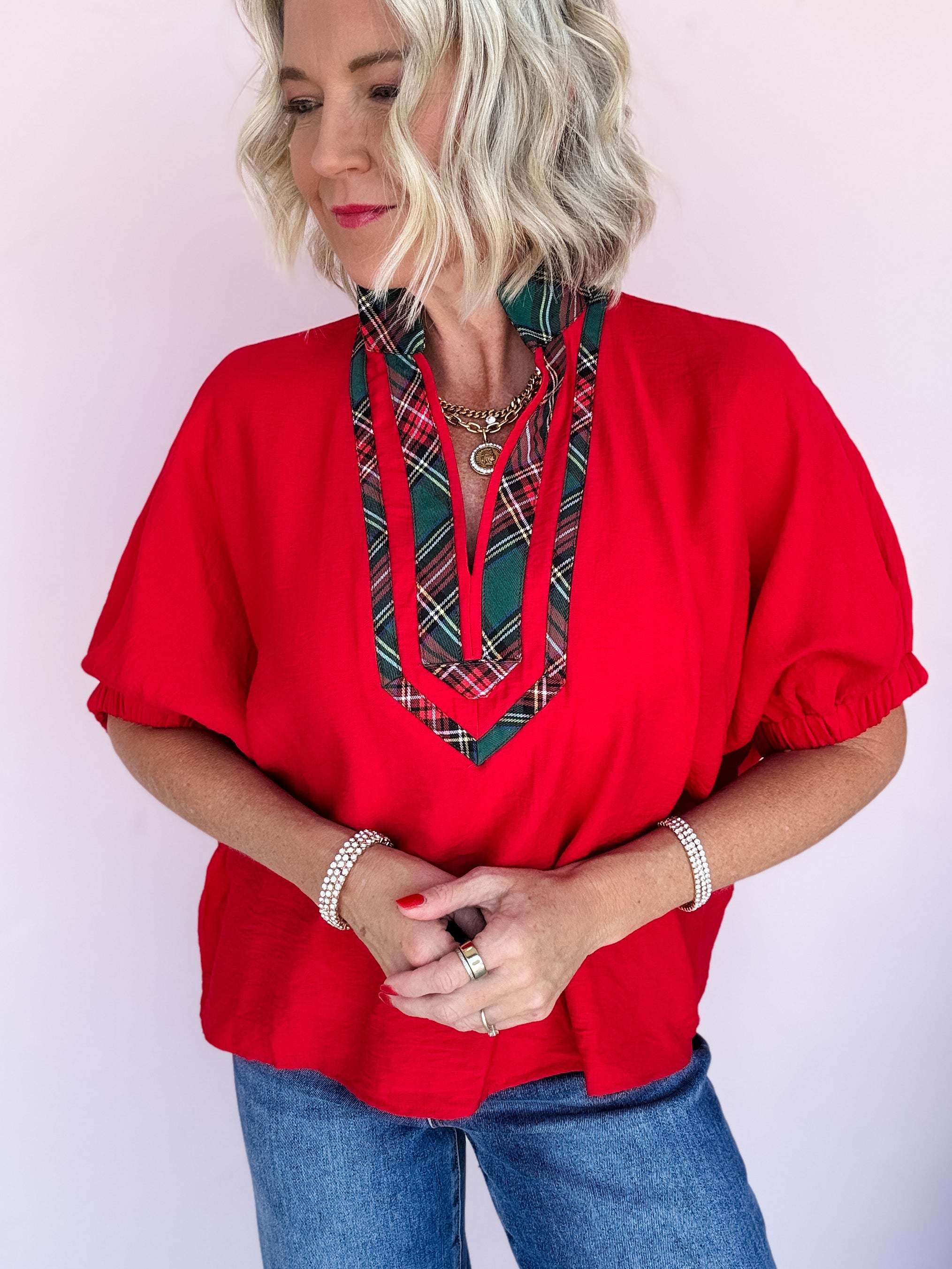Plaid Tidings Top