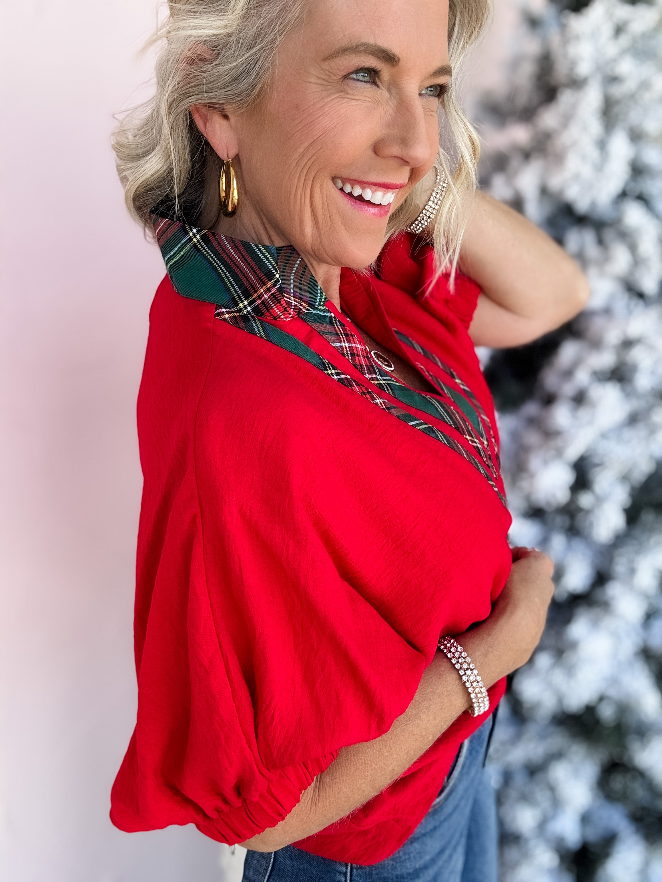 Plaid Tidings Top