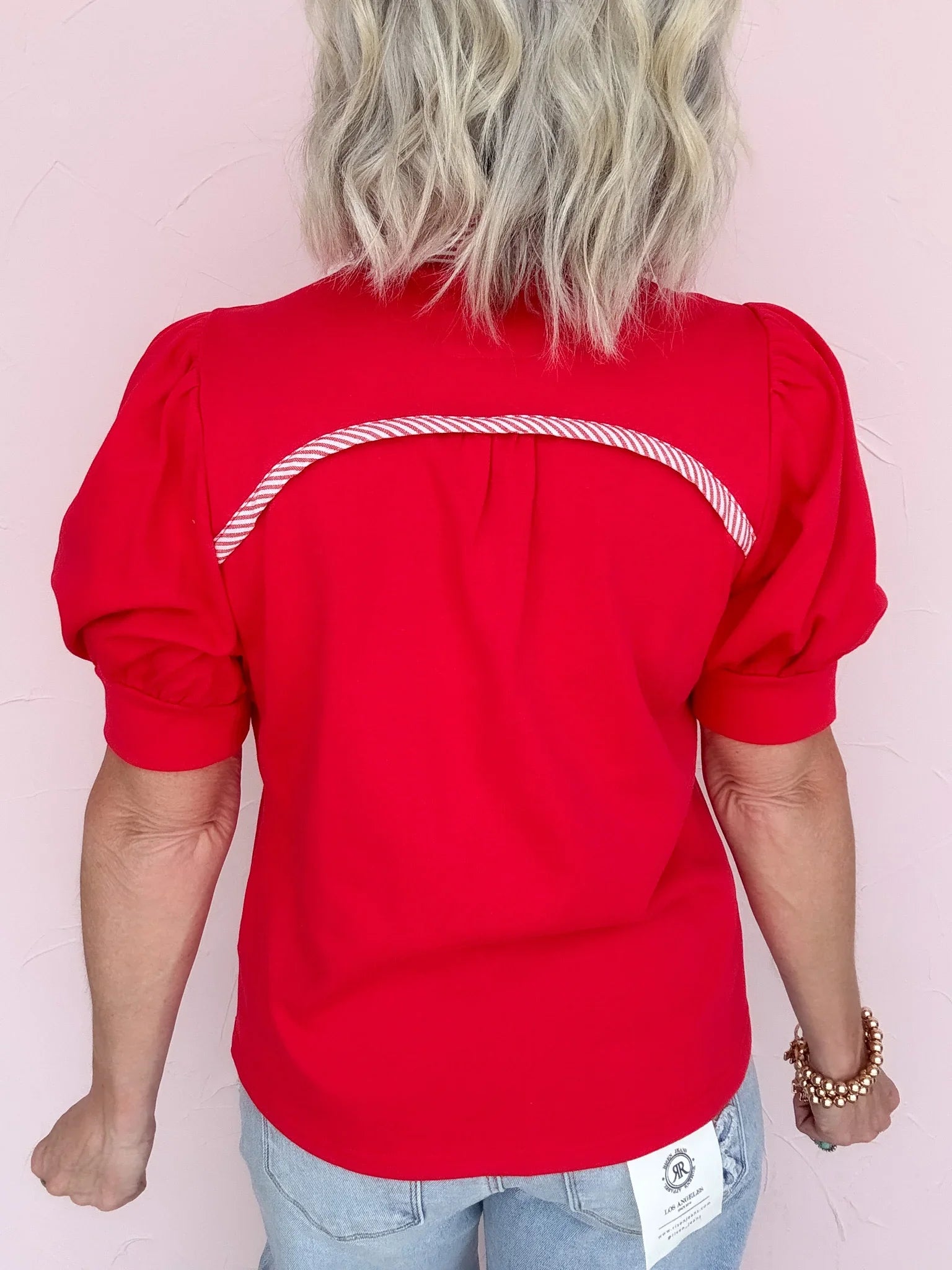 Darcy Stripe Collar Top