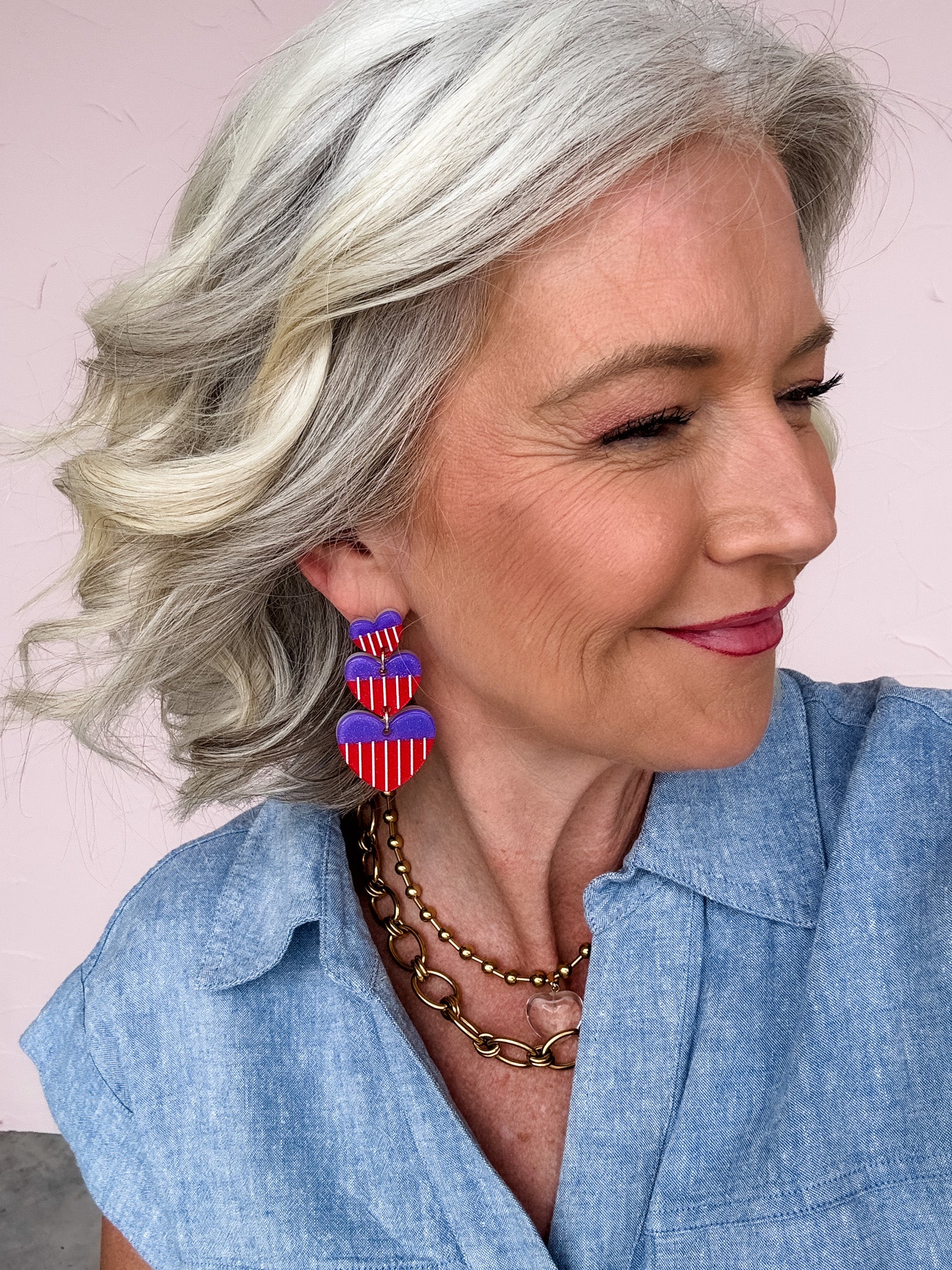 Sweet Liberty Heart Earrings