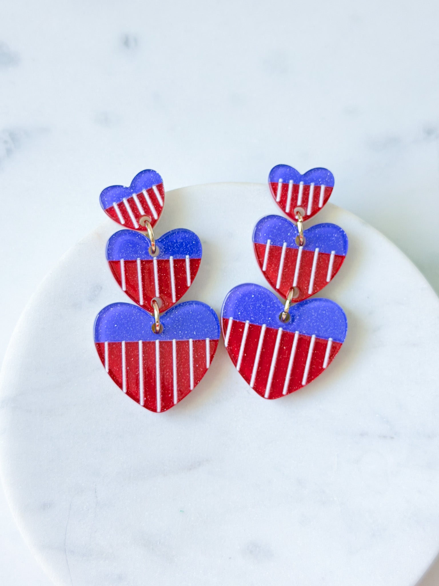 Sweet Liberty Heart Earrings