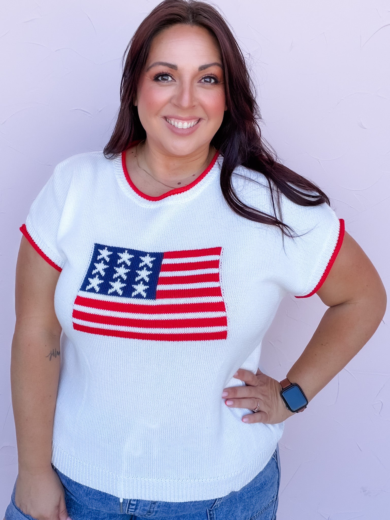 Flag Knit Top