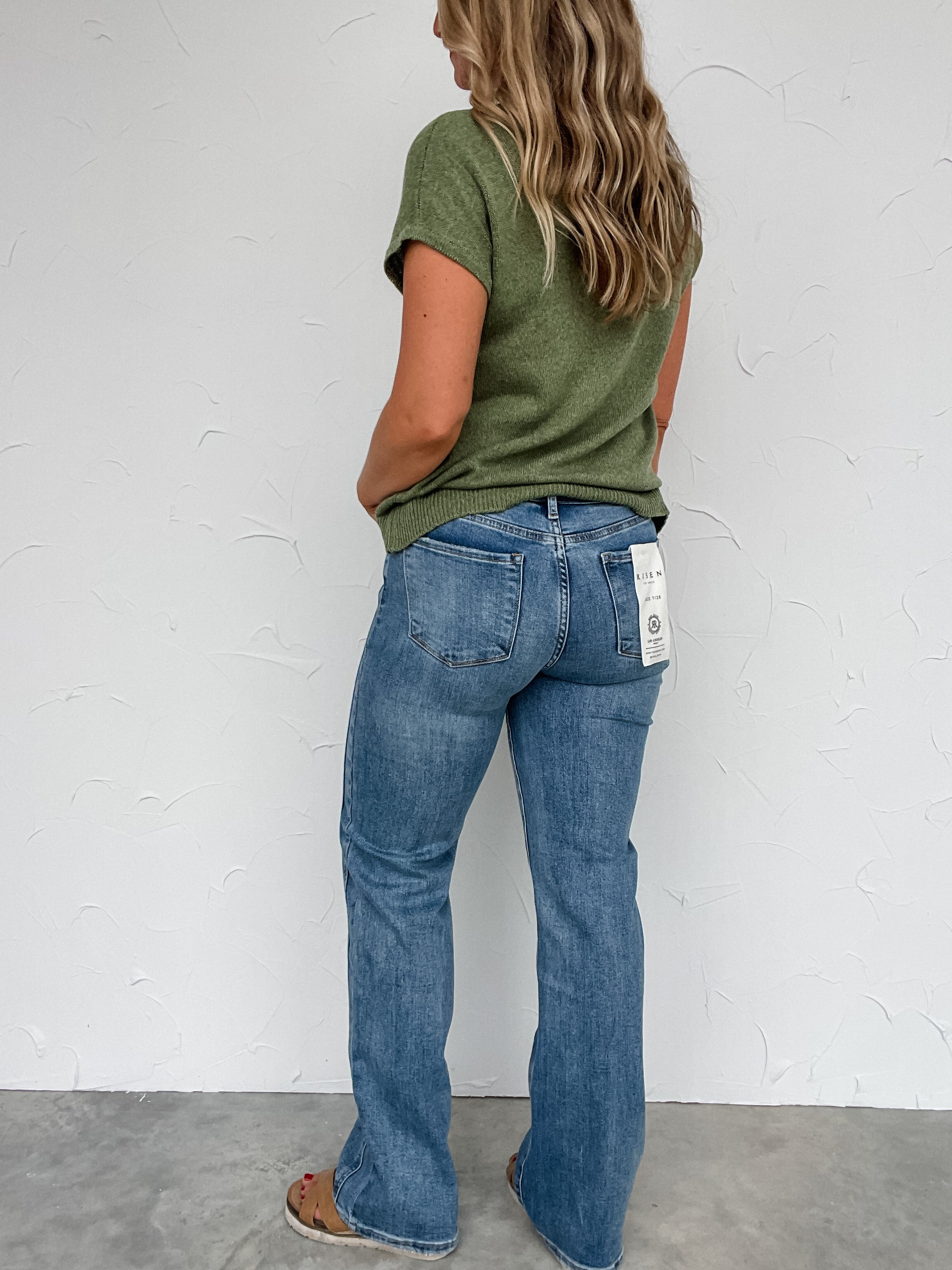 Neve Mid Rise Straight Jeans