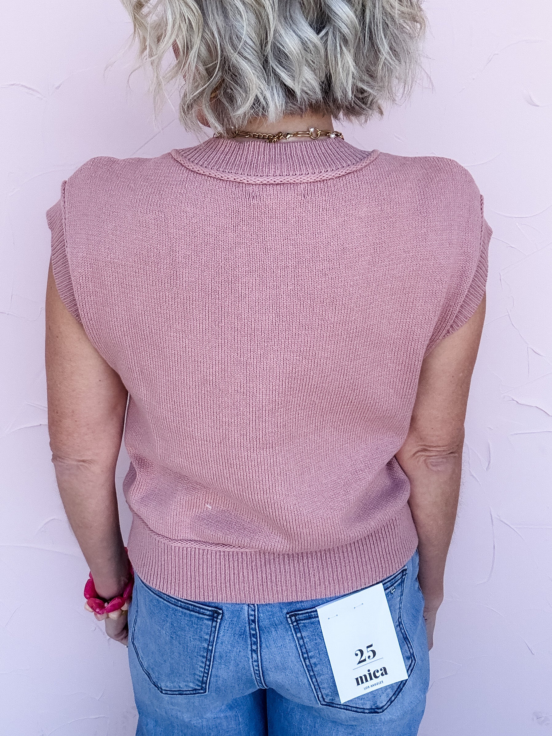 Rosy Ease Sweater Vest