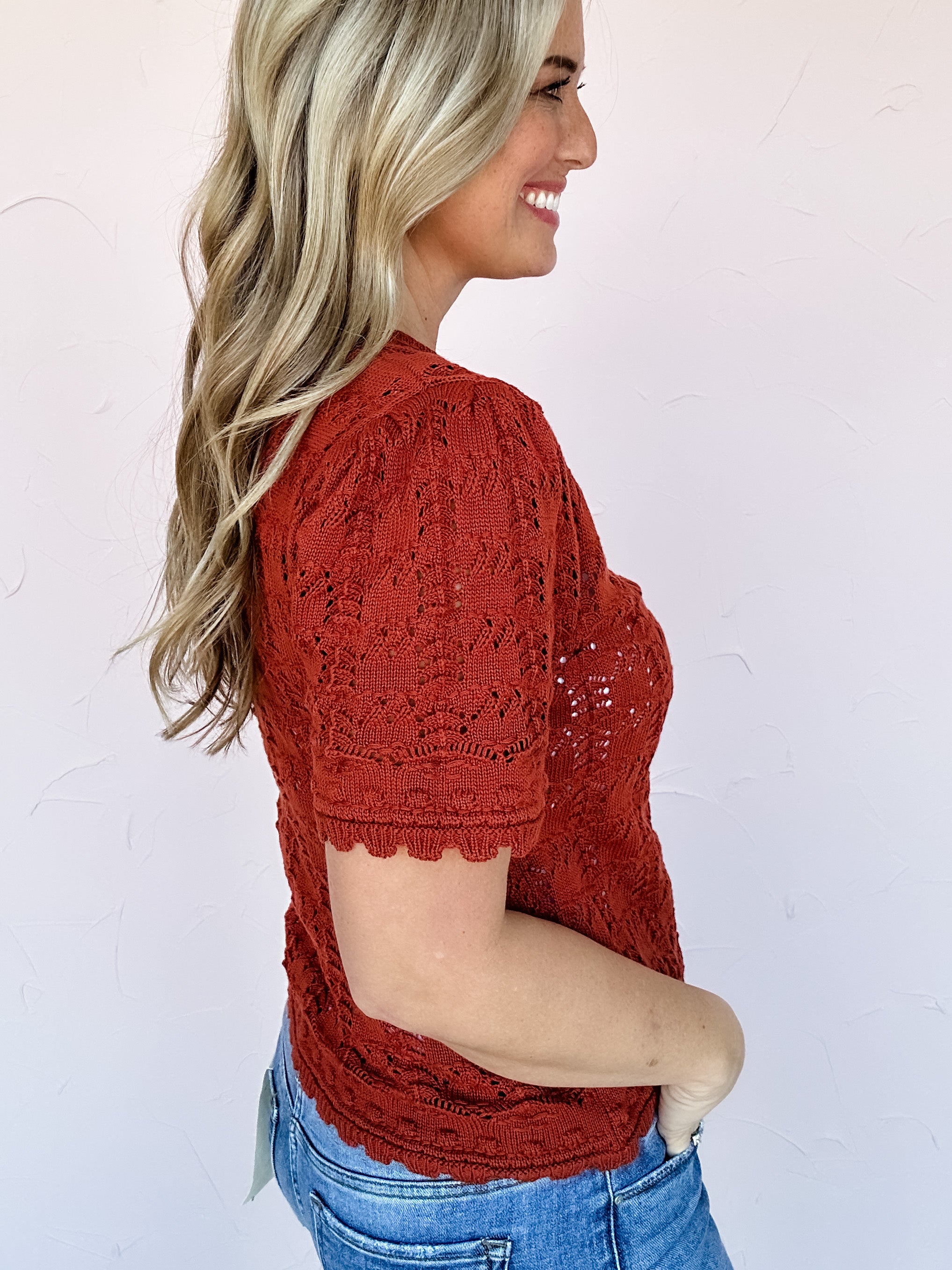 Amber Crochet Knit Top