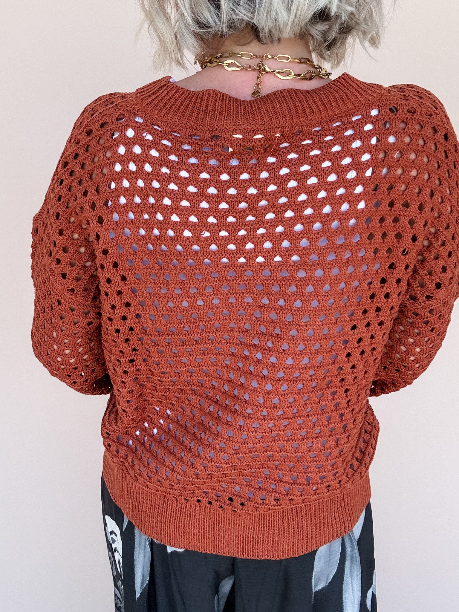 Sundown Weave Top | Caramel