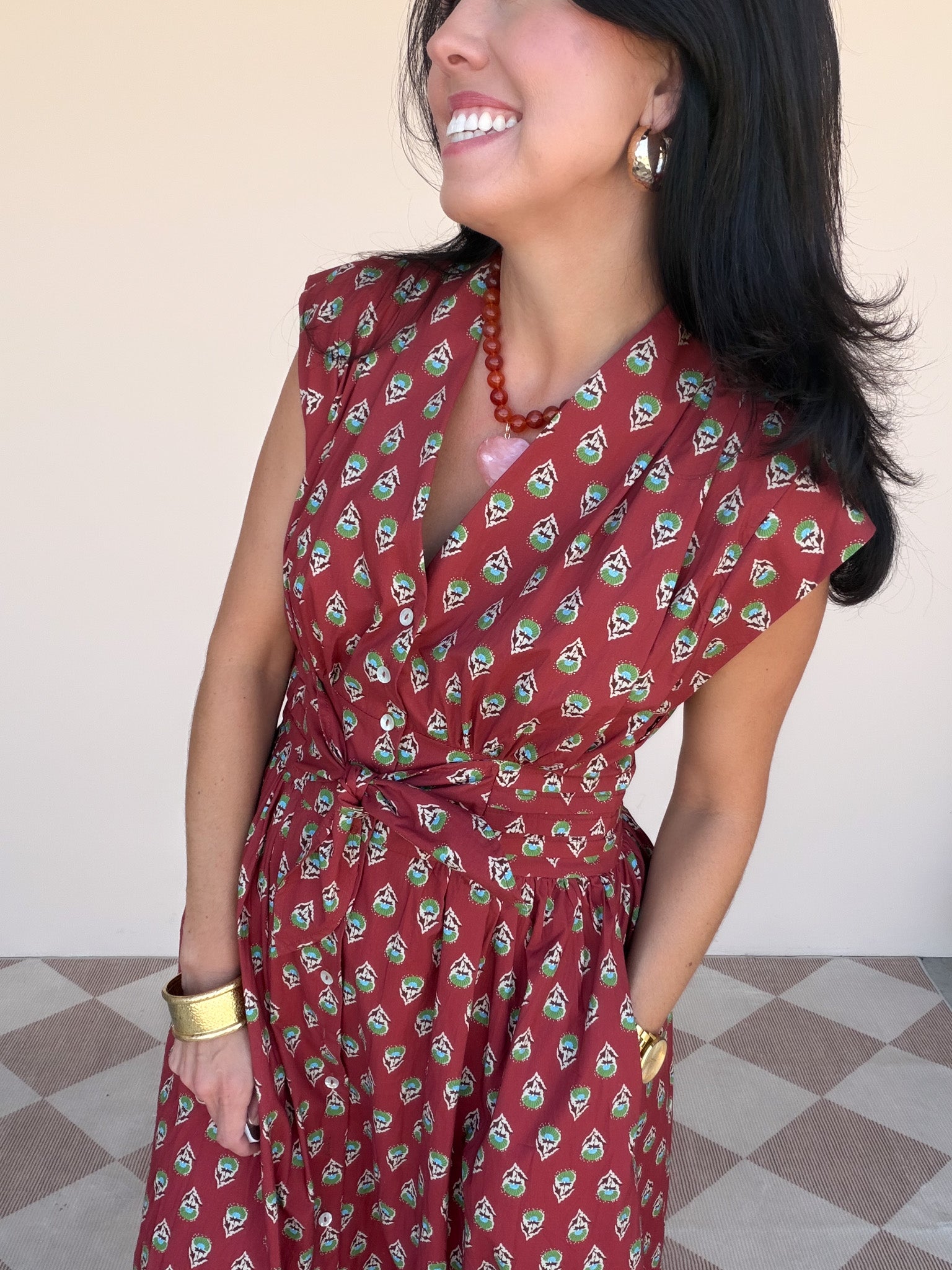 Sonoma Tie Dress | Rust